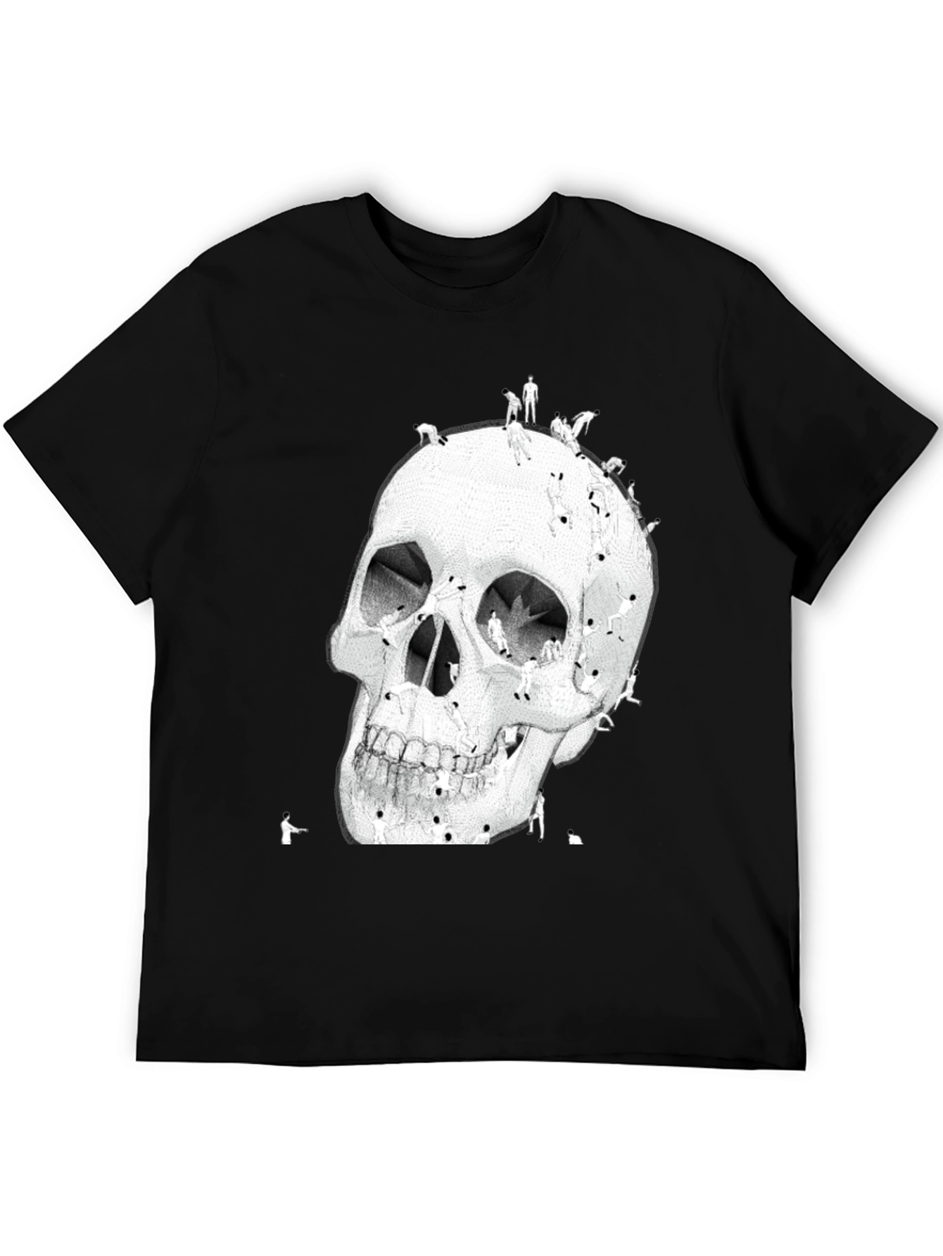 Skull Art Graphic T-Shirt - Black