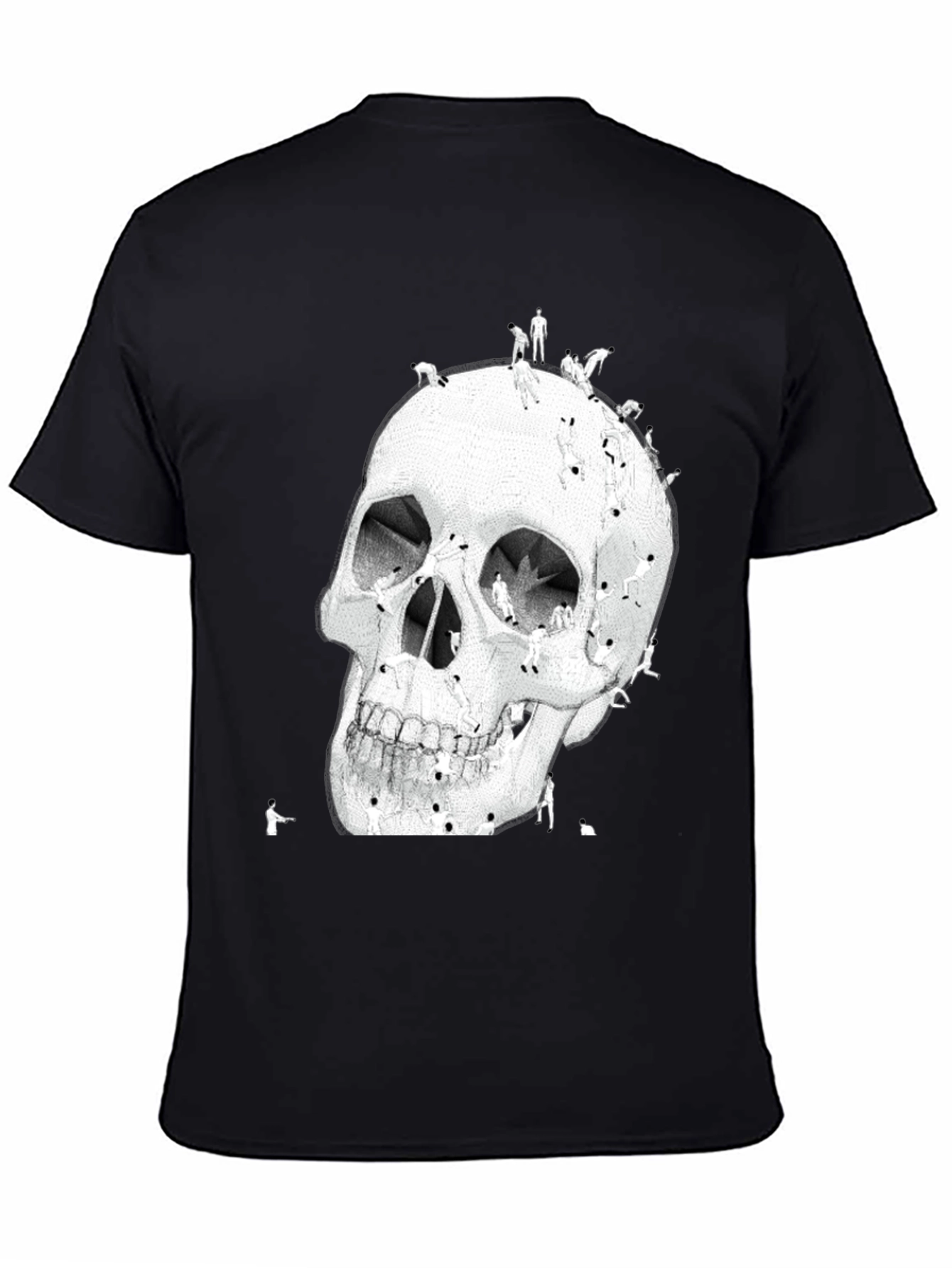 Skull Art Graphic T-Shirt - Black