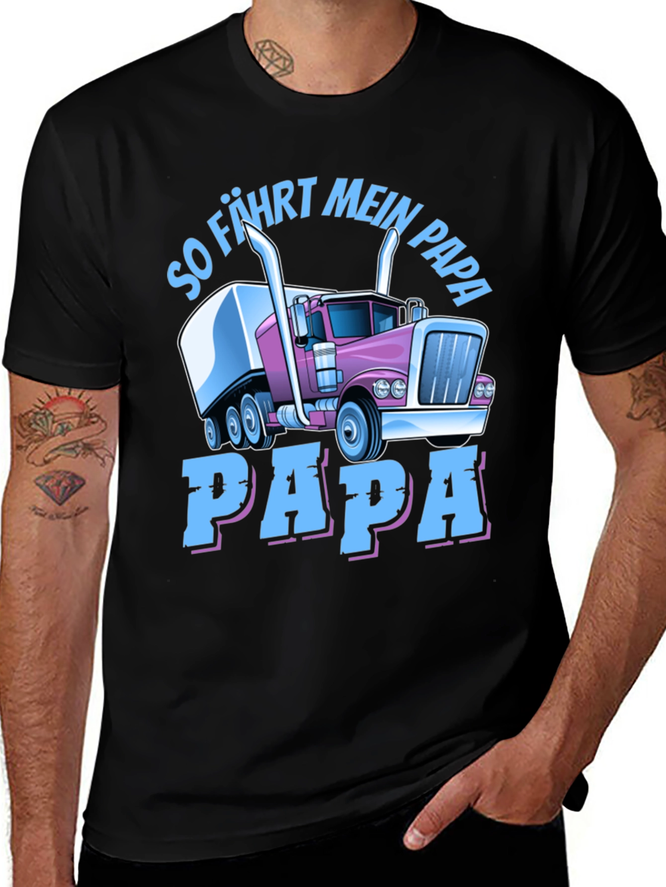 Trucker Dad T-Shirt - So Fahrt Mein Papa