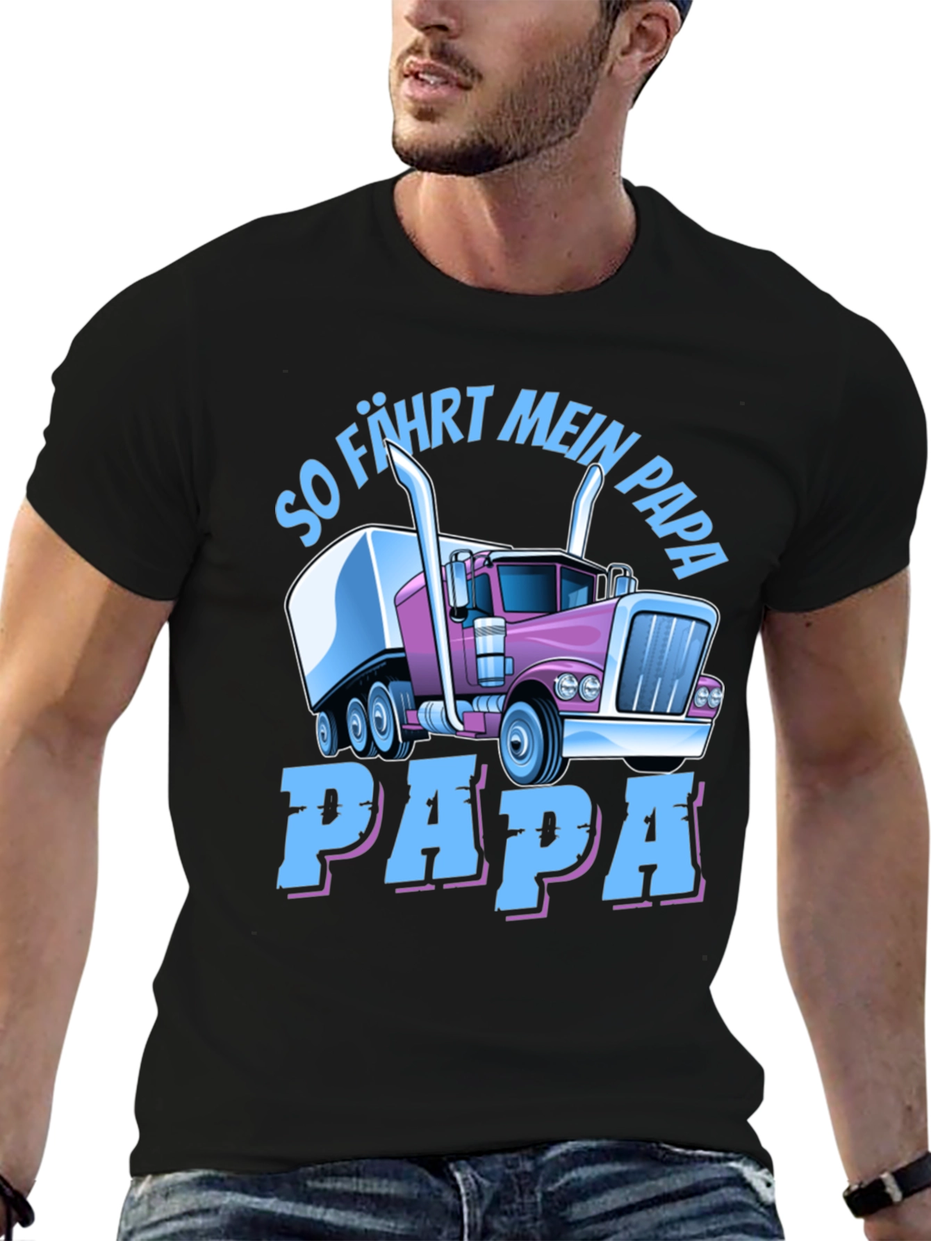 Trucker Dad T-Shirt - So Fahrt Mein Papa