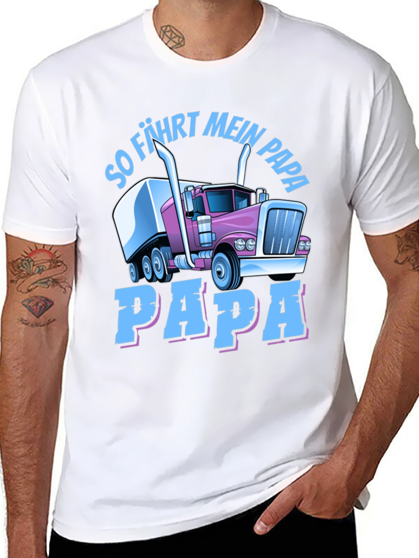 Trucker Dad T-Shirt - So Fahrt Mein Papa
