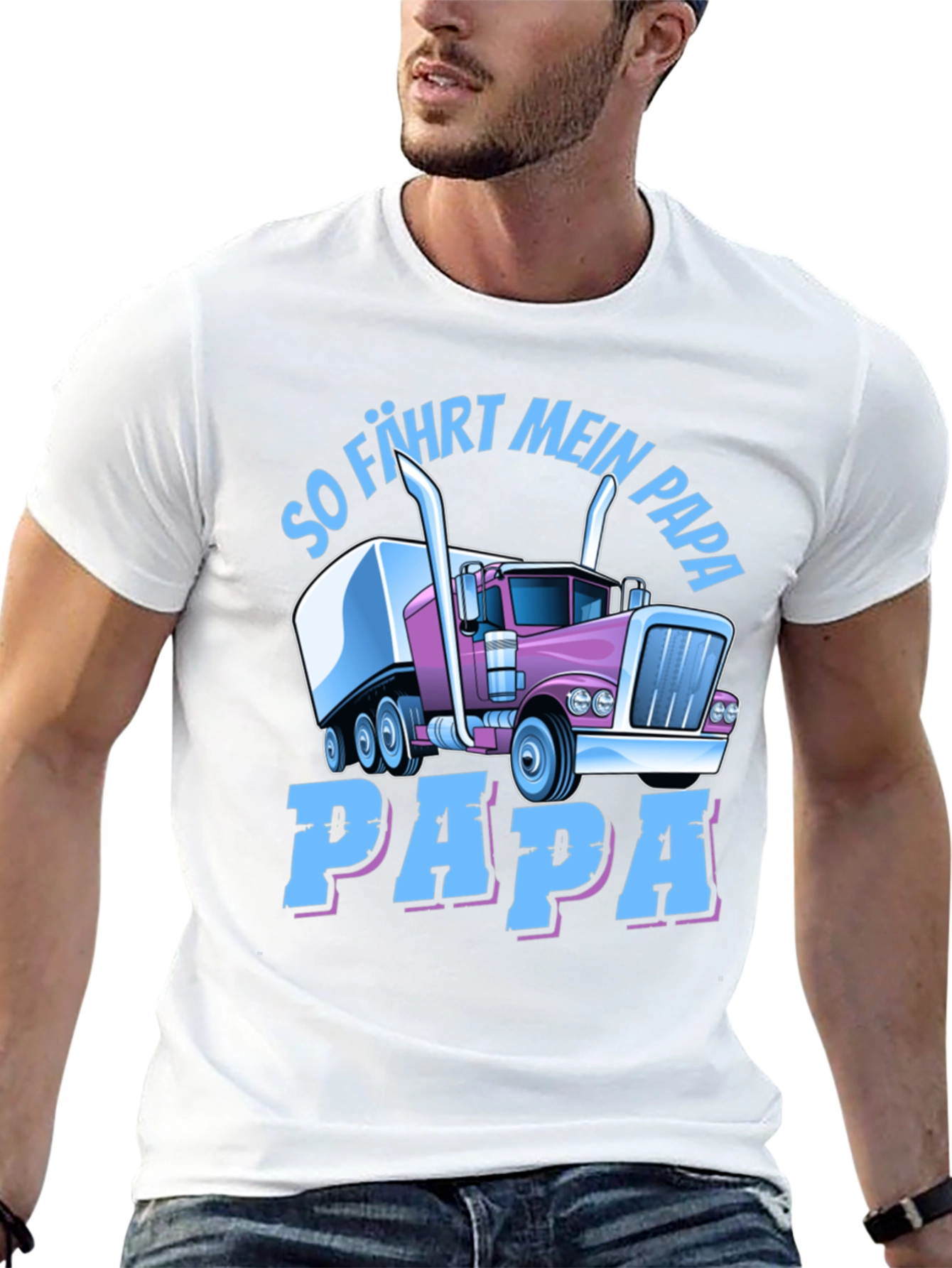Trucker Dad T-Shirt - So Fahrt Mein Papa