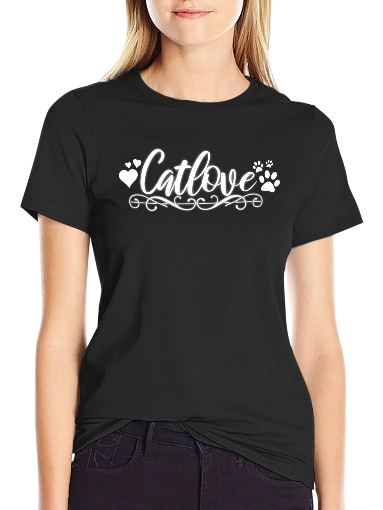 Catlove Graphic T-Shirt - Black