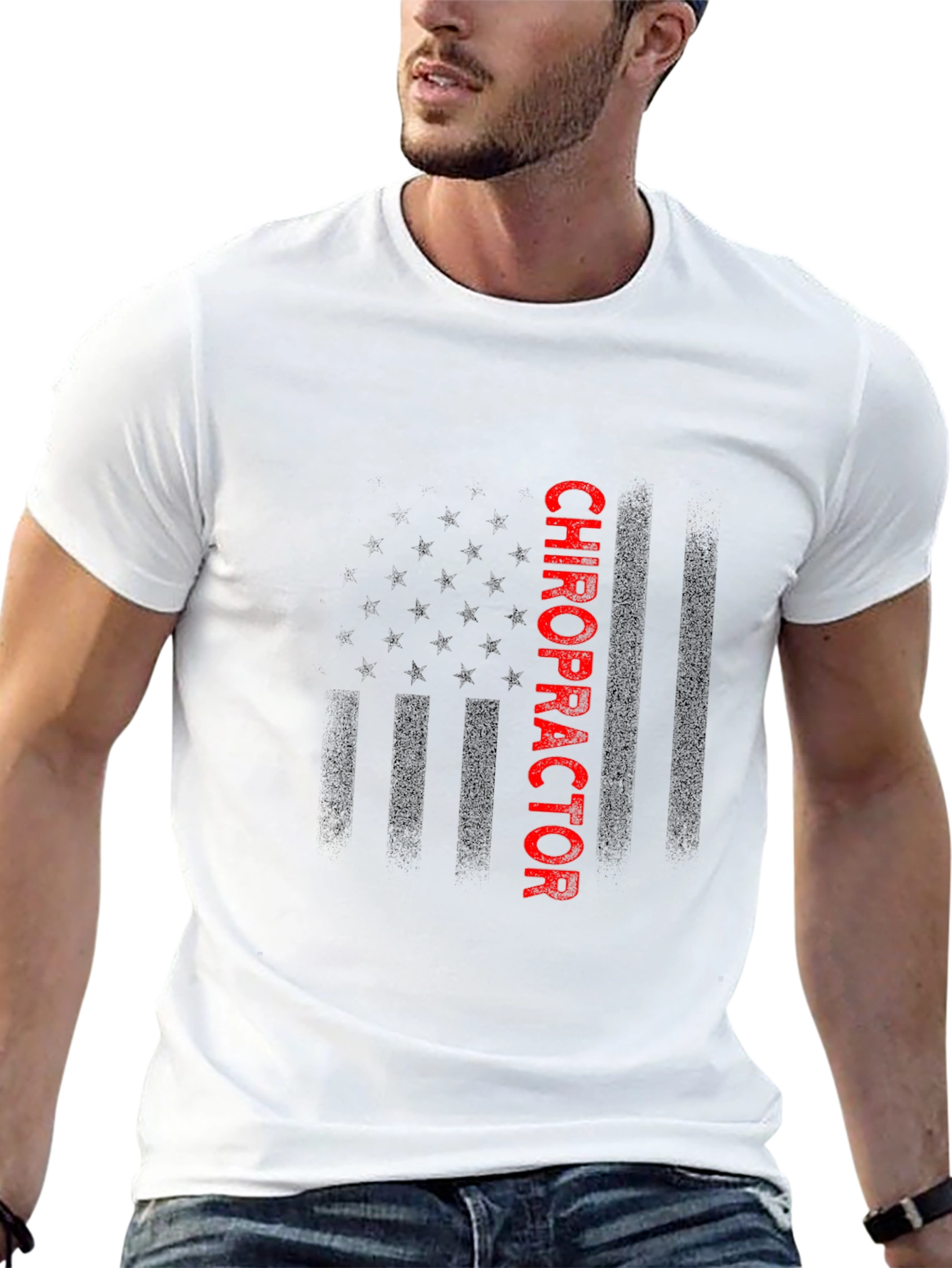 Chiropractor American Flag T-Shirt