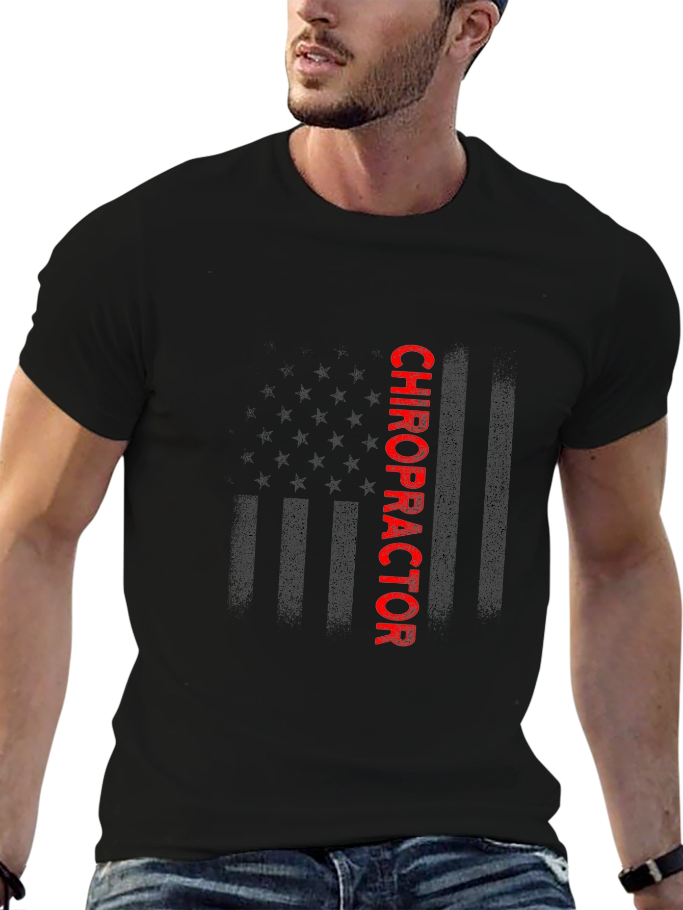 Chiropractor American Flag T-Shirt