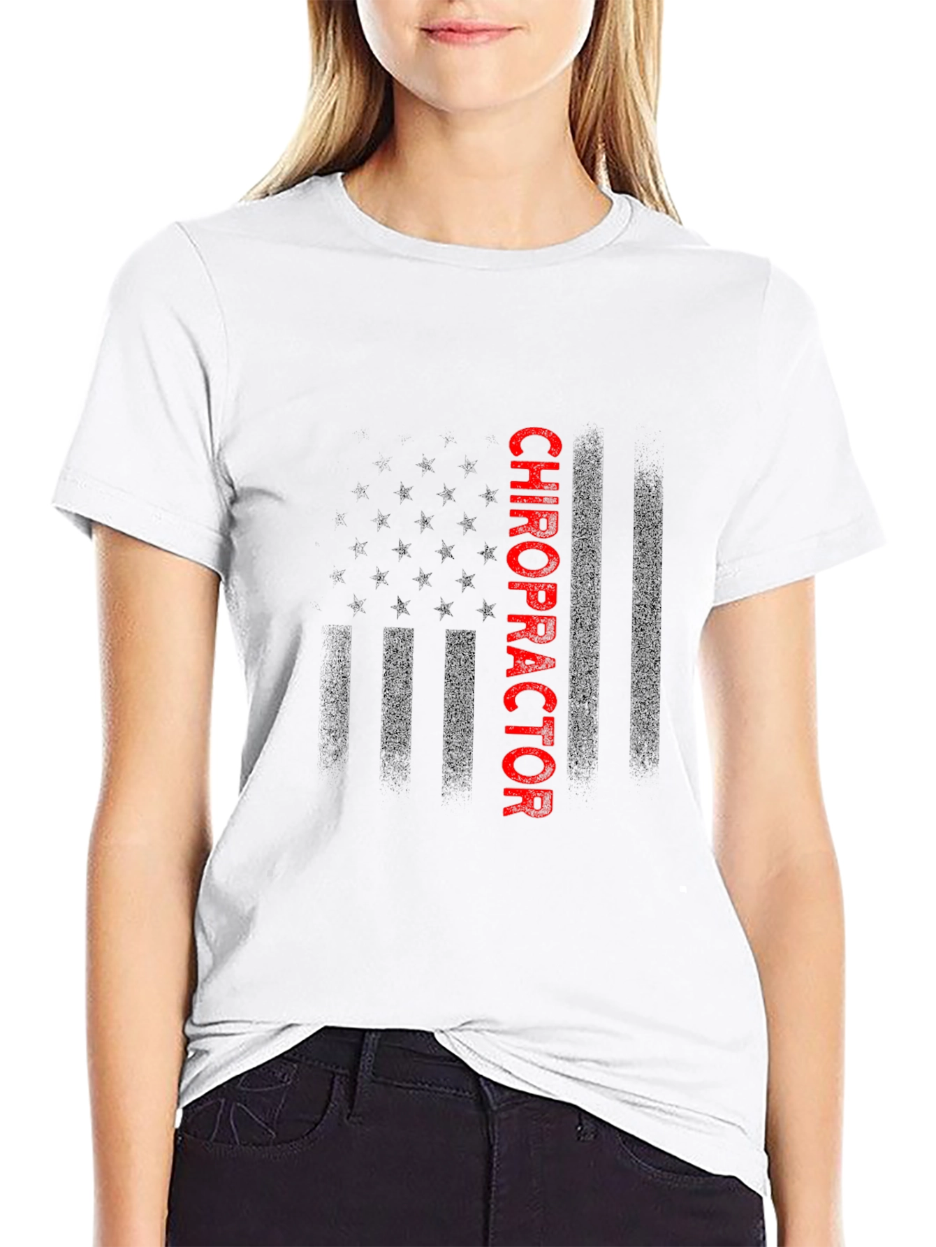 Chiropractor American Flag T-Shirt