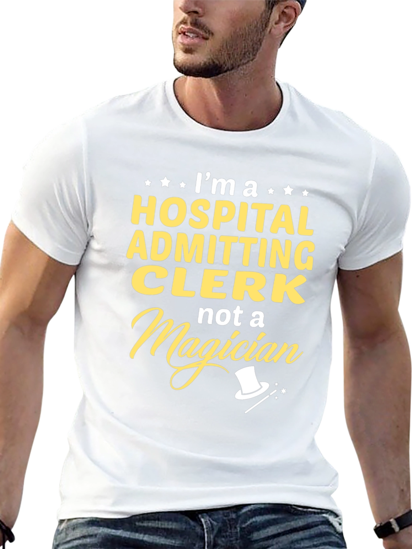 Hospital Admitting Clerk T-Shirt - Not a Magician Tee