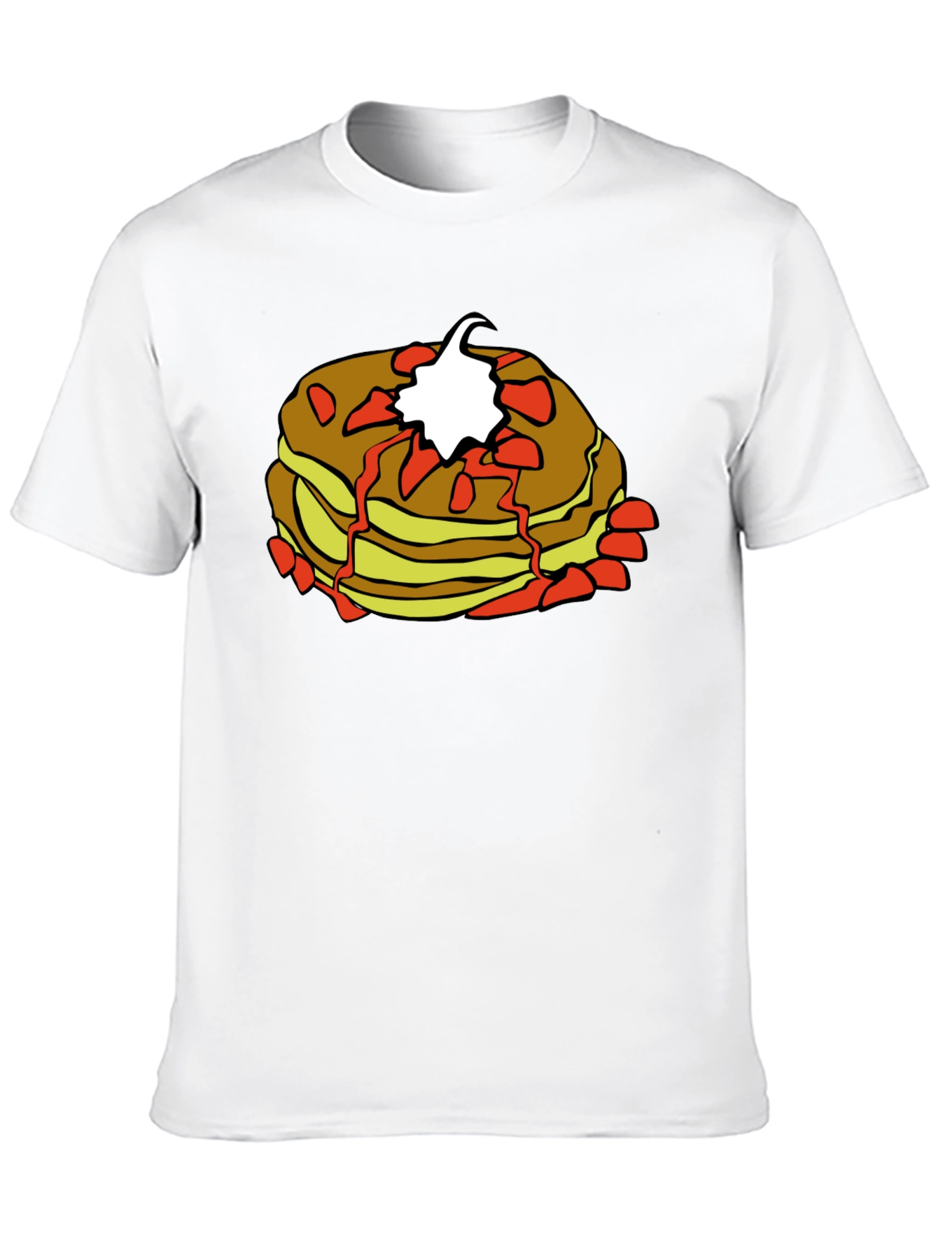 Pancake Stack Graphic Tee - Breakfast Lovers Shirt