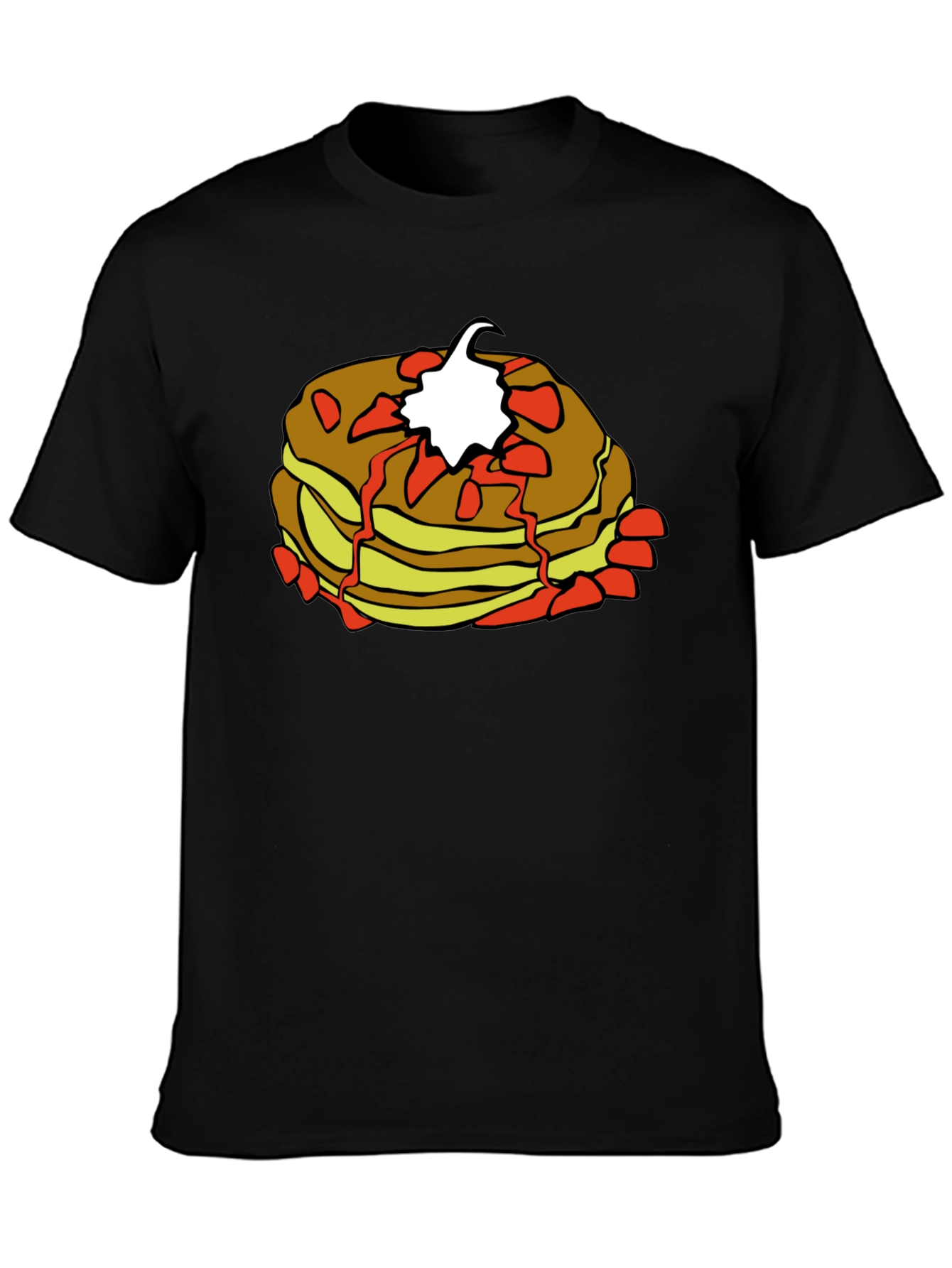 Pancake Stack Graphic Tee - Breakfast Lovers Shirt