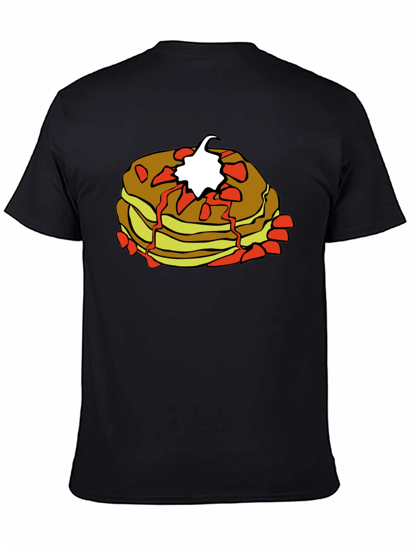 Pancake Stack Graphic Tee - Breakfast Lovers Shirt