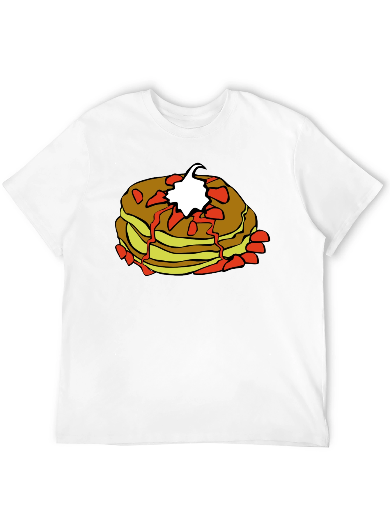 Pancake Stack Graphic Tee - Breakfast Lovers Shirt