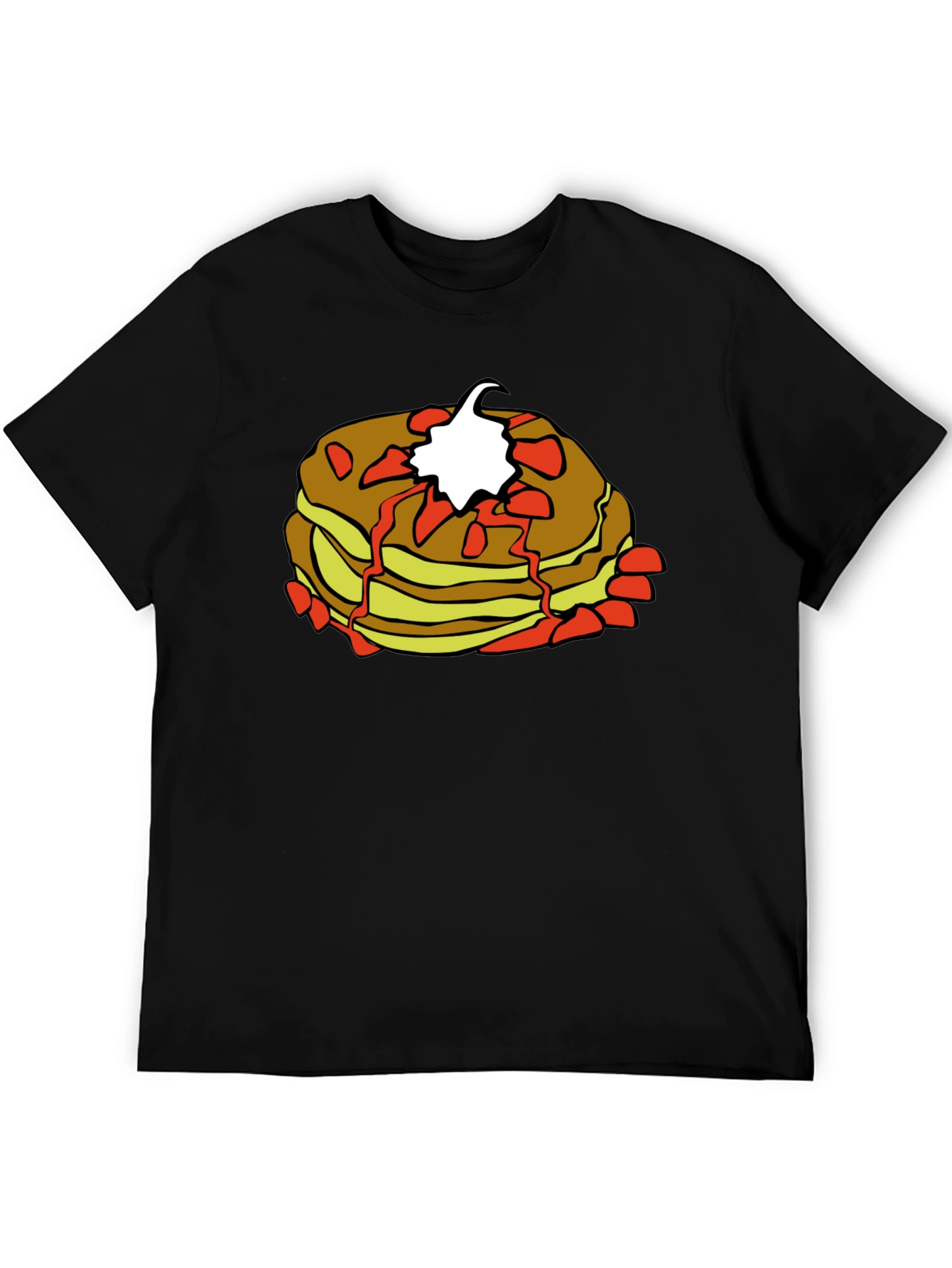 Pancake Stack Graphic Tee - Breakfast Lovers Shirt