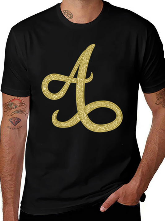 Golden Letter A T-Shirt