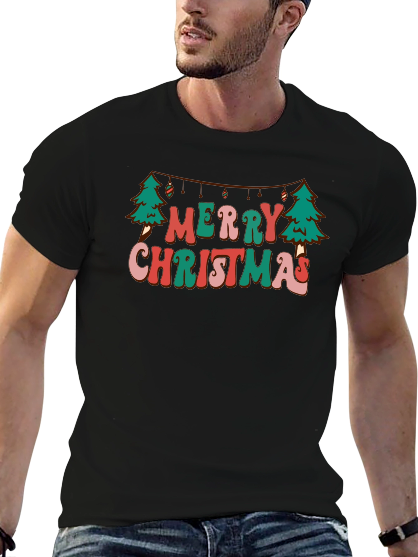 Retro Merry Christmas Graphic Tee