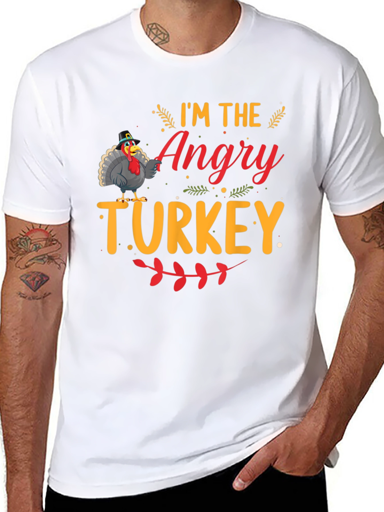 Angry Turkey Graphic T-Shirt - Thanksgiving Humor