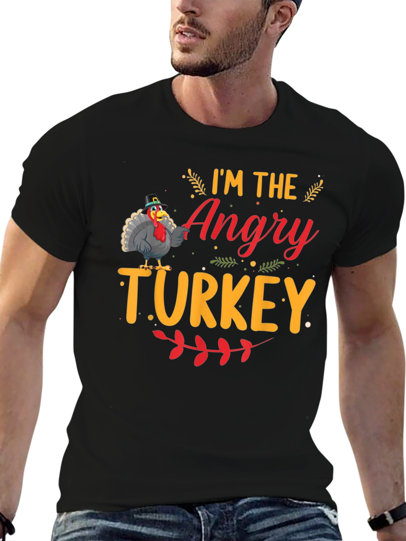 Angry Turkey Graphic T-Shirt - Thanksgiving Humor
