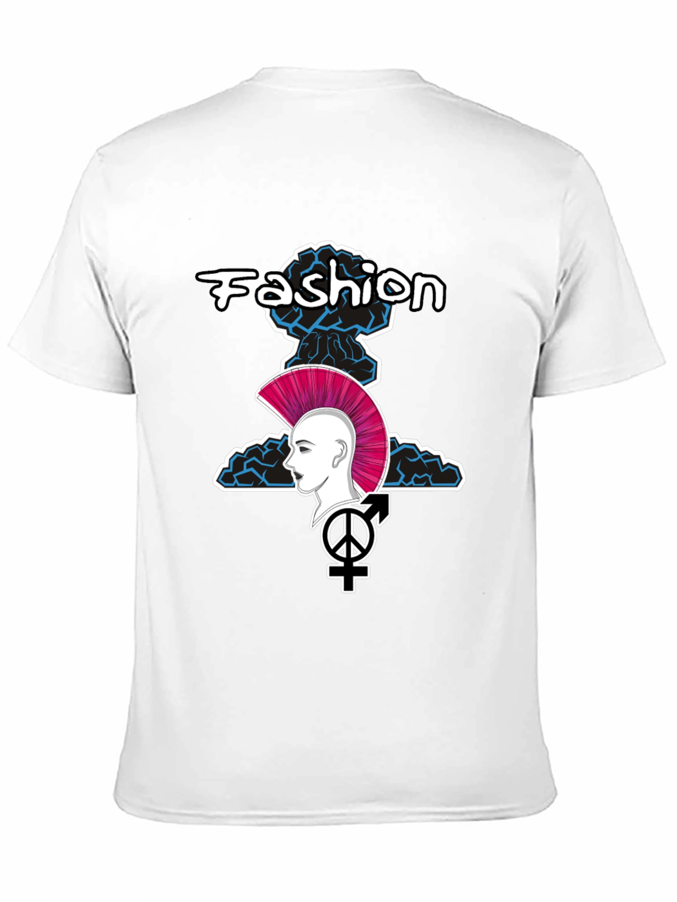 Edgy Fashion Graphic Tee - Unisex Black T-Shirt