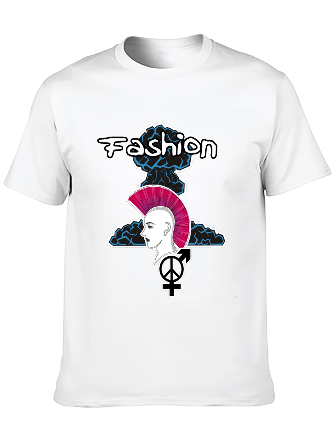 Edgy Fashion Graphic Tee - Unisex Black T-Shirt
