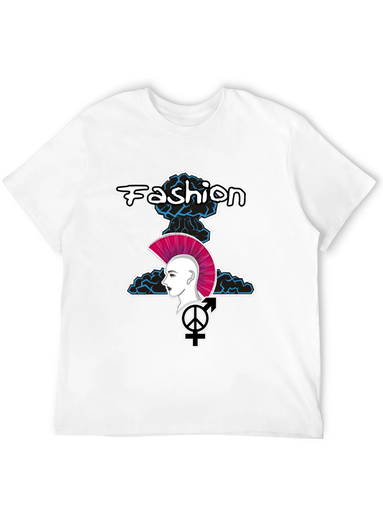 Edgy Fashion Graphic Tee - Unisex Black T-Shirt