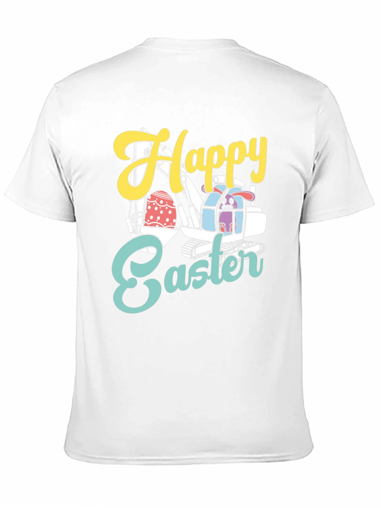 Happy Easter Bunny Excavator T-Shirt