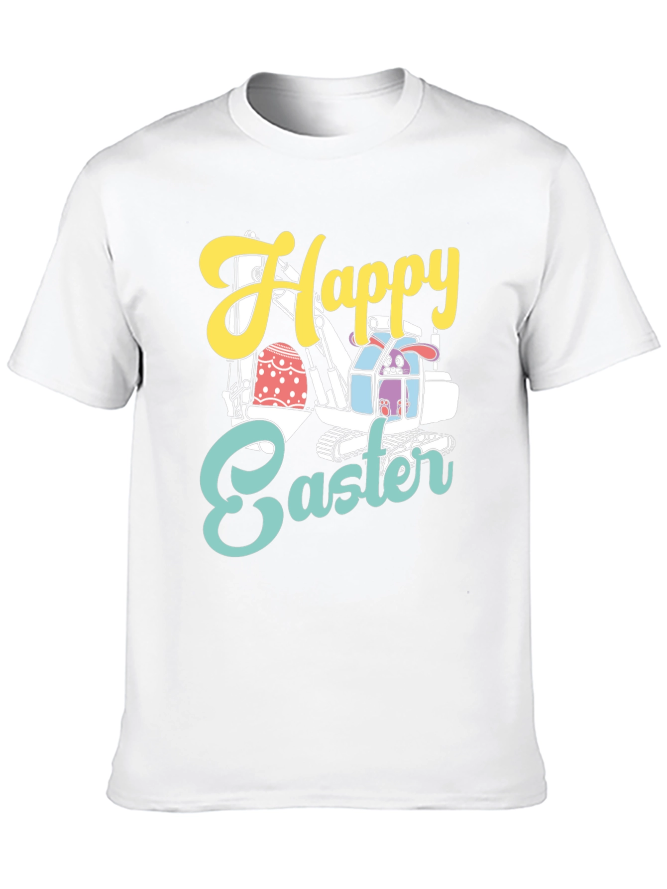 Happy Easter Bunny Excavator T-Shirt