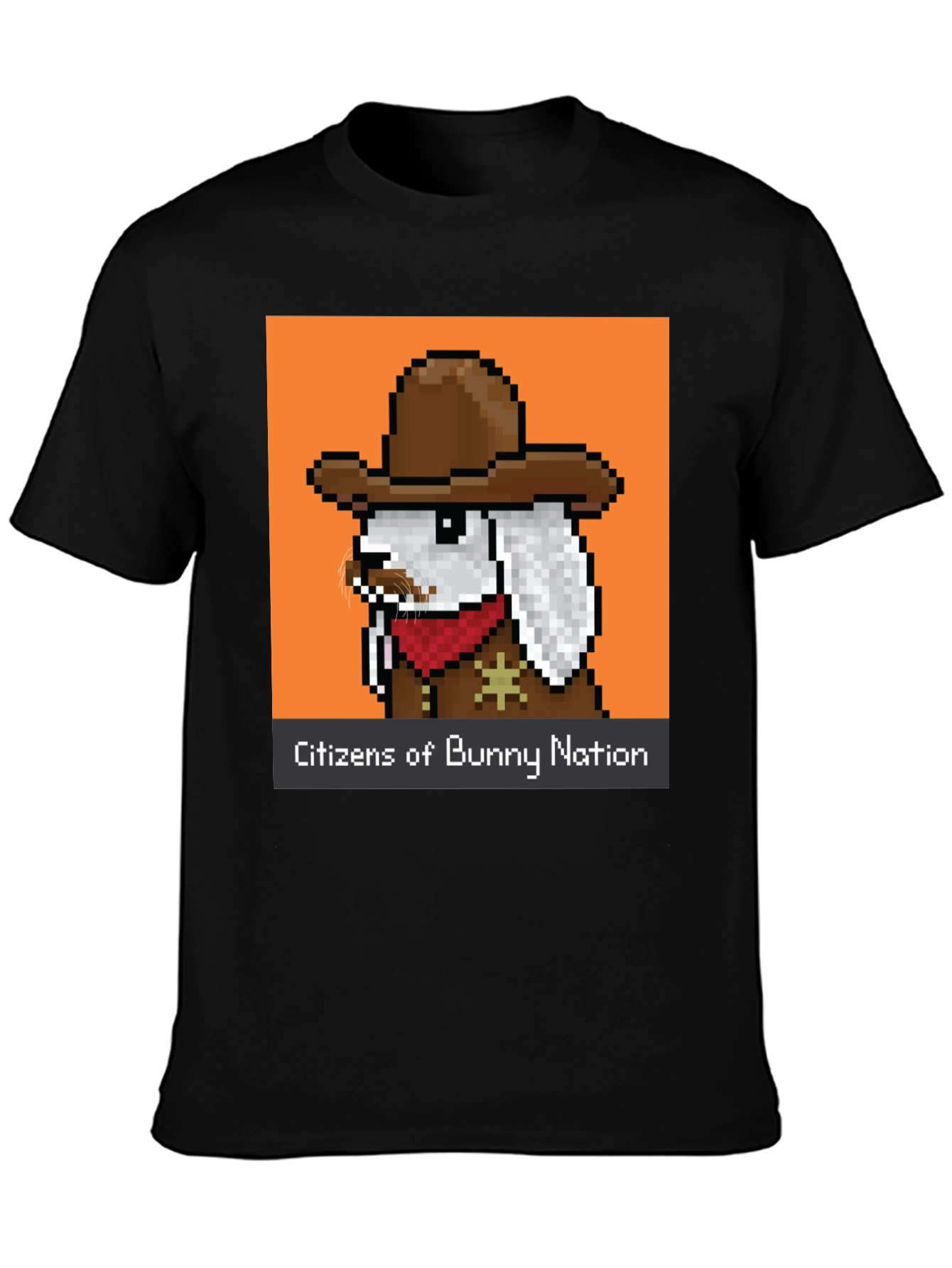 Pixel Cowboy Bunny T-Shirt - Citizens of Bunny Nation