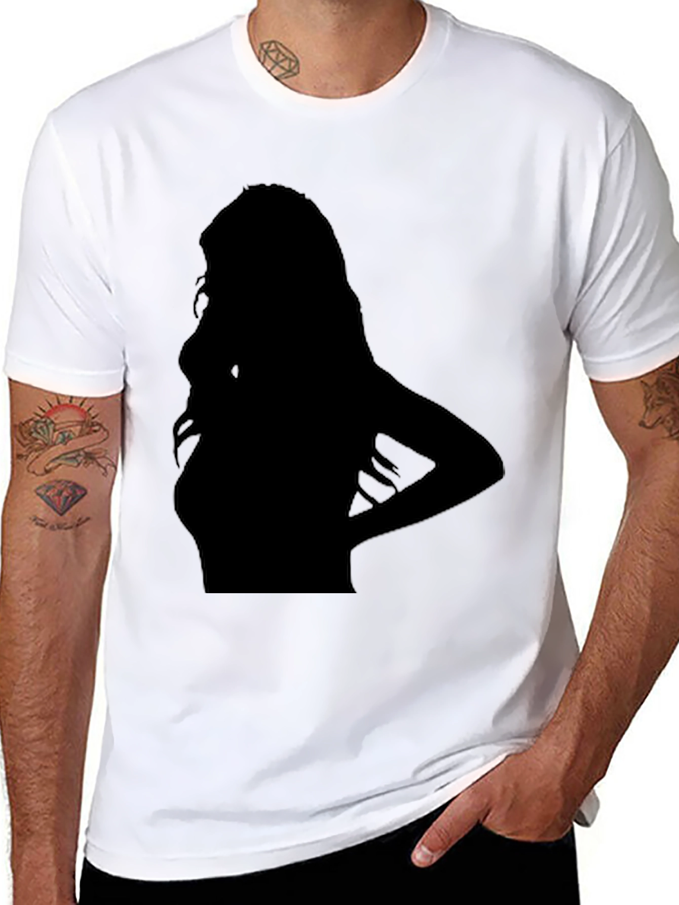 Silhouette Graphic Black T-Shirt