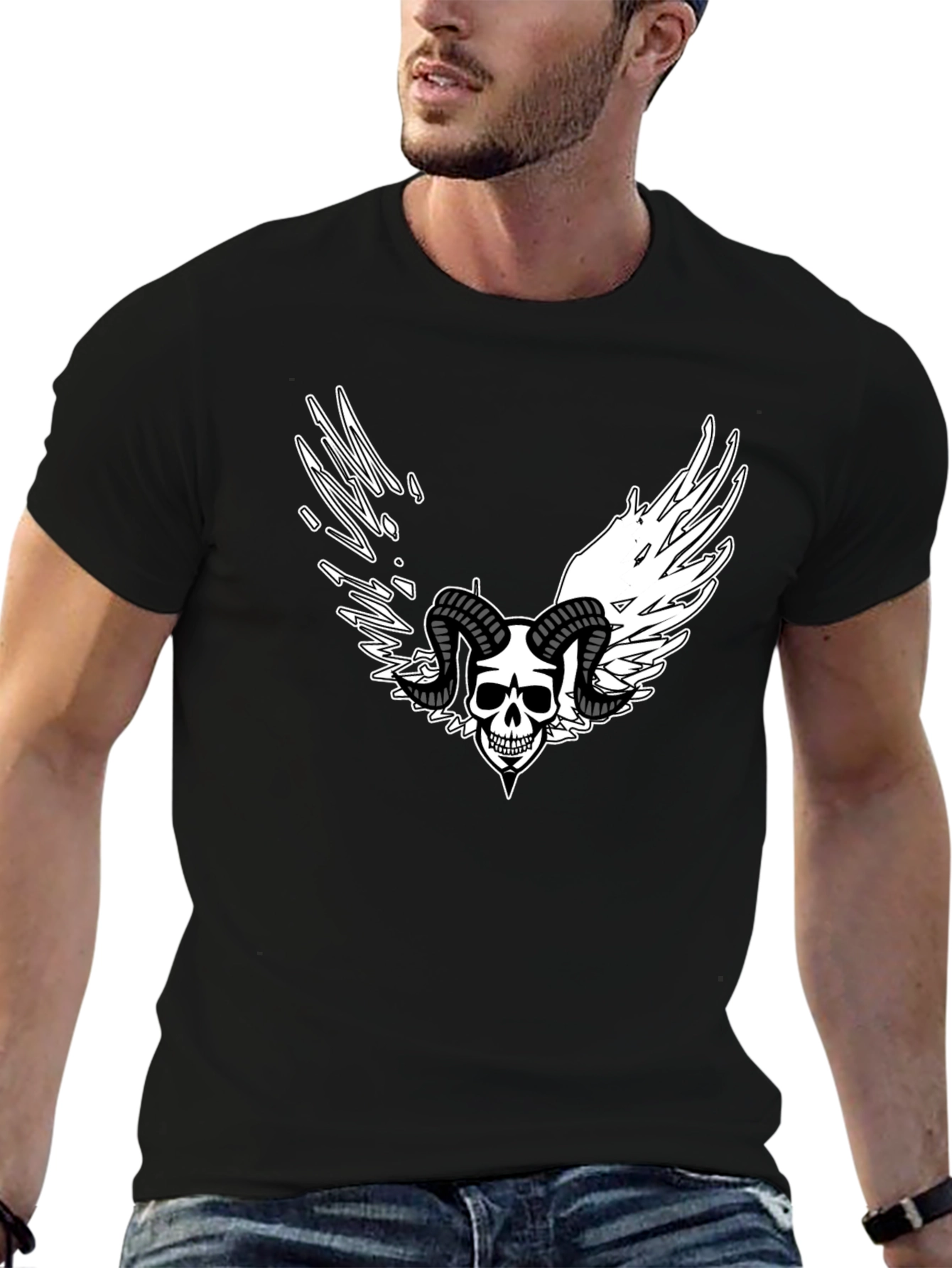 Skull Wings Black T-Shirt