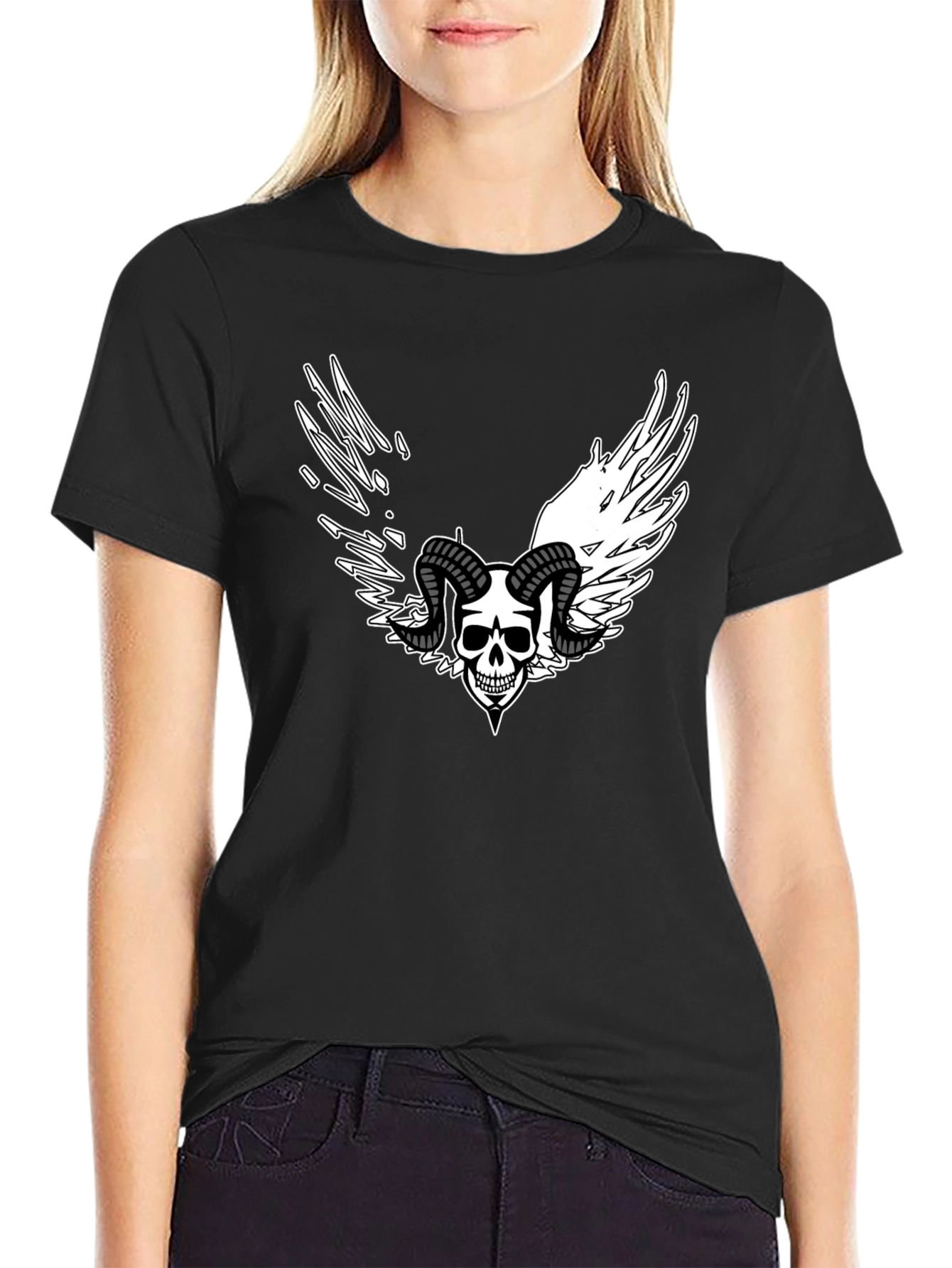 Skull Wings Black T-Shirt