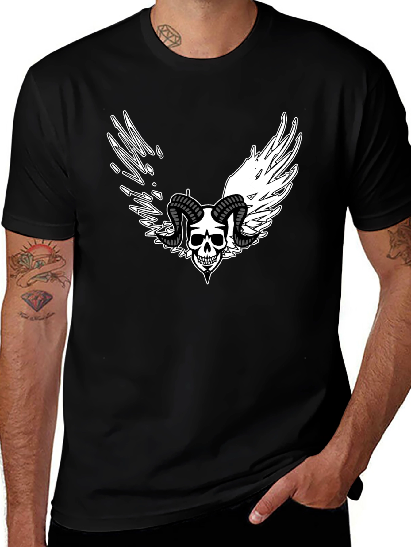 Skull Wings Black T-Shirt