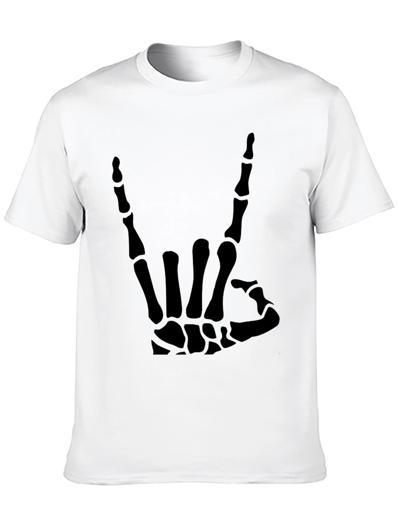 Skeleton Hand Graphic Tee - Rock On T-Shirt