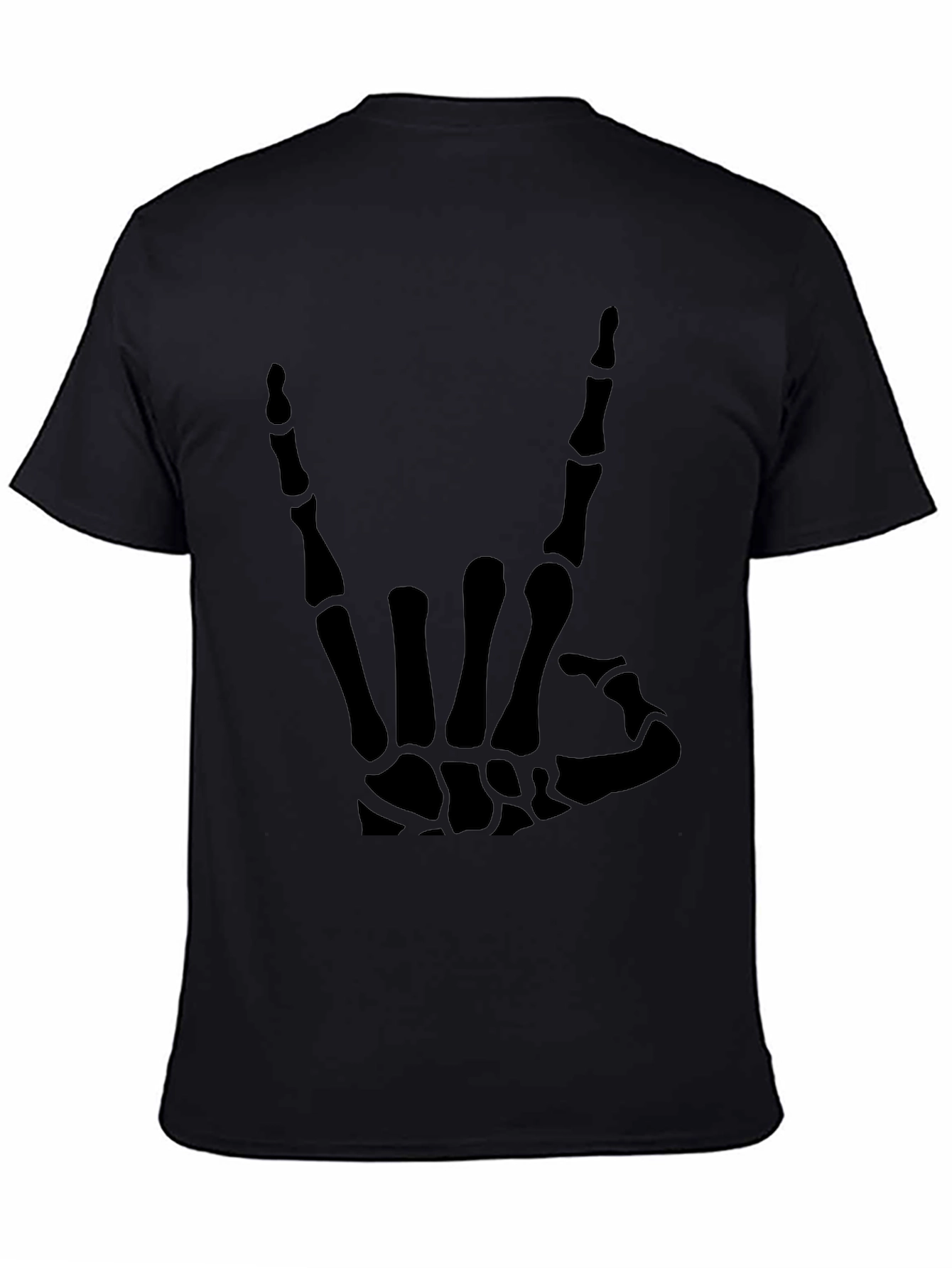 Skeleton Hand Graphic Tee - Rock On T-Shirt