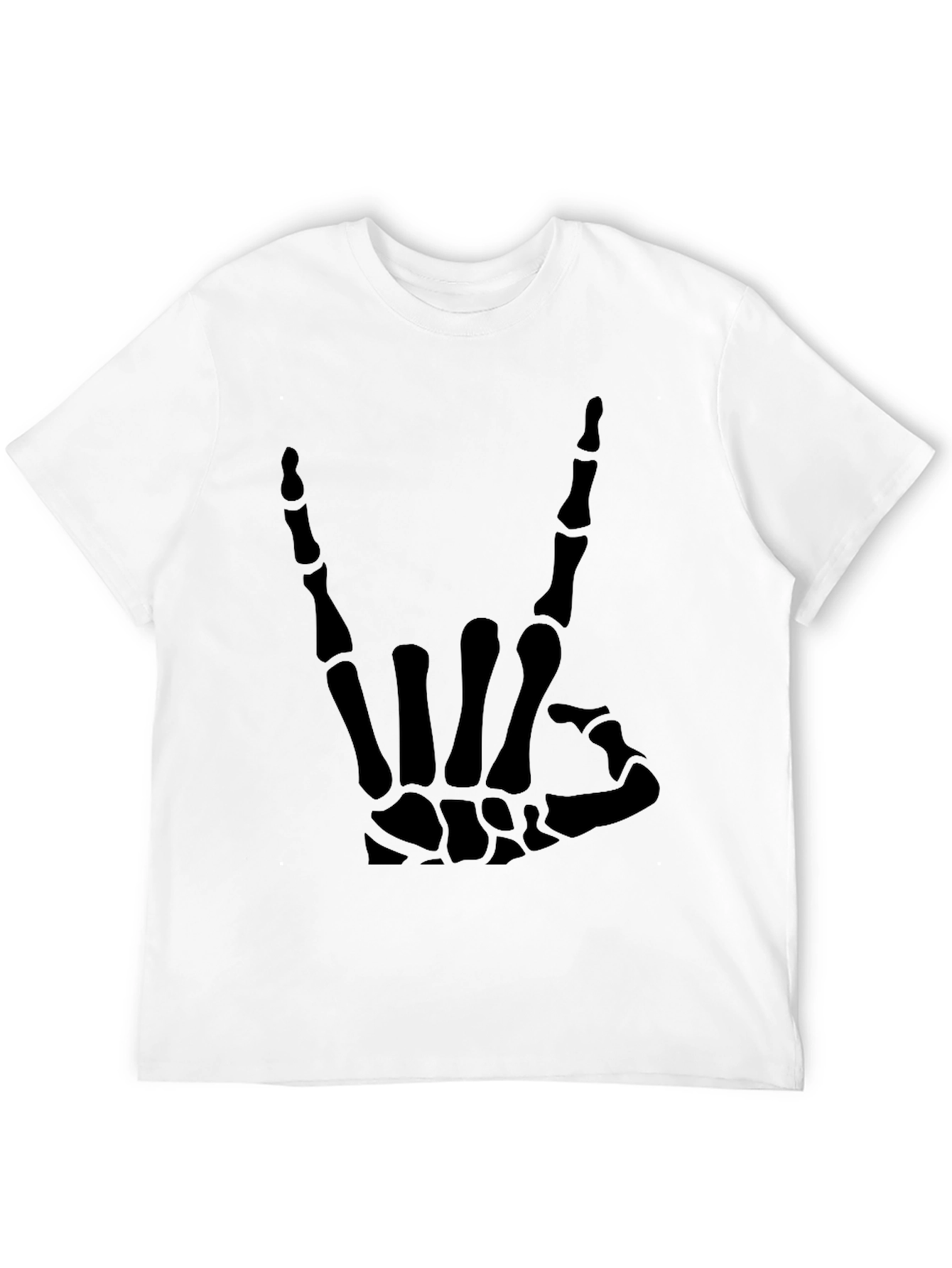 Skeleton Hand Graphic Tee - Rock On T-Shirt