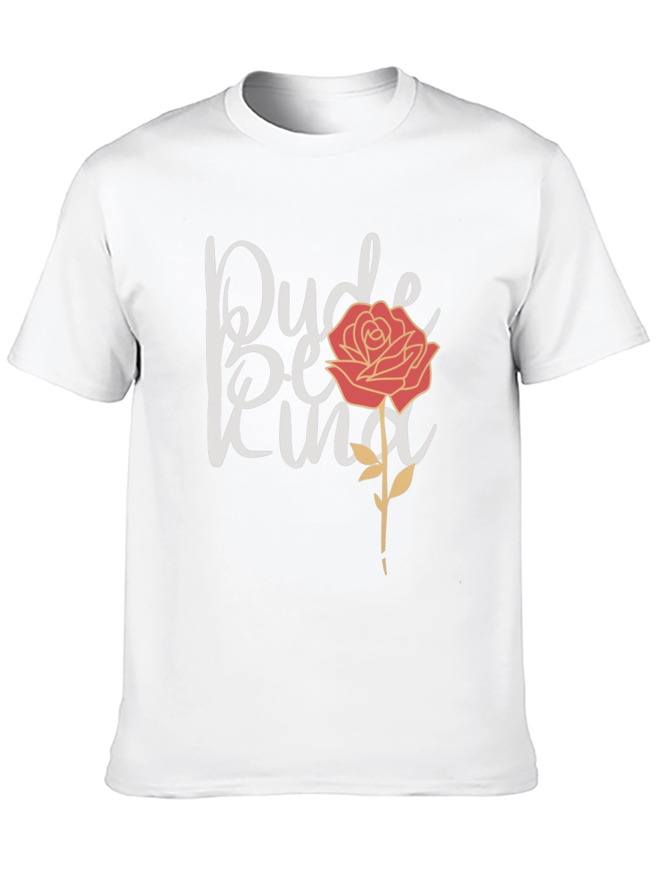 Dude Be Kind Rose Graphic Tee - Black