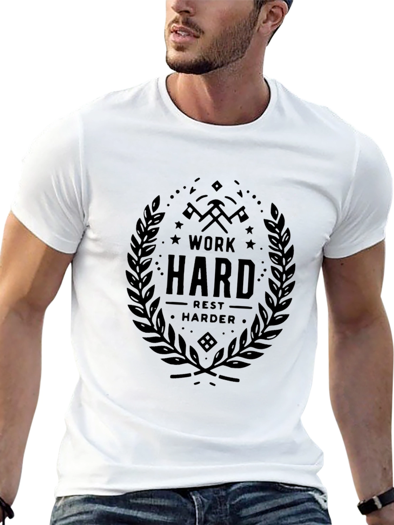 Work Hard Rest Harder Black T-Shirt