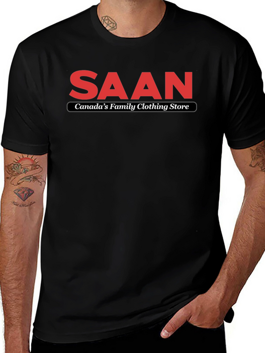 SAAN Canadas Family Clothing Store Black T-Shirt