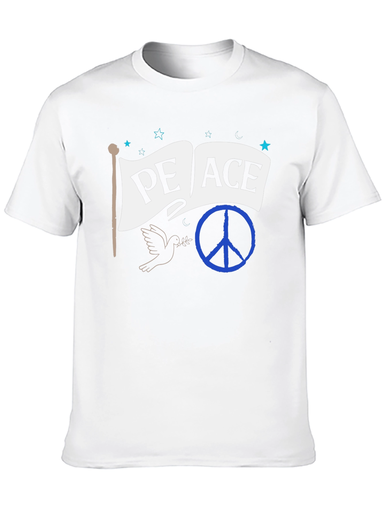 Peace Flag T-Shirt - Dove & Symbol Tee