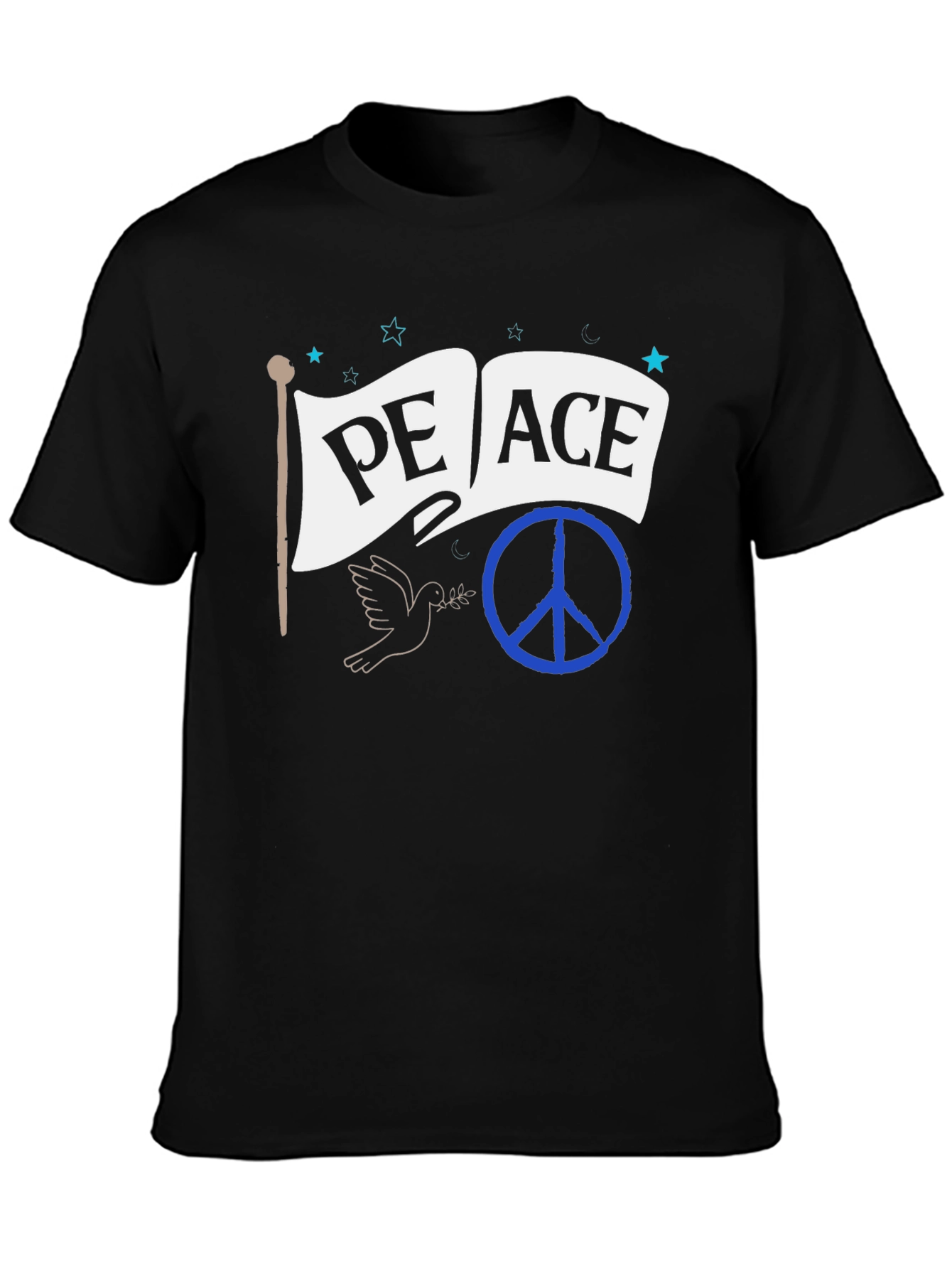 Peace Flag T-Shirt - Dove & Symbol Tee