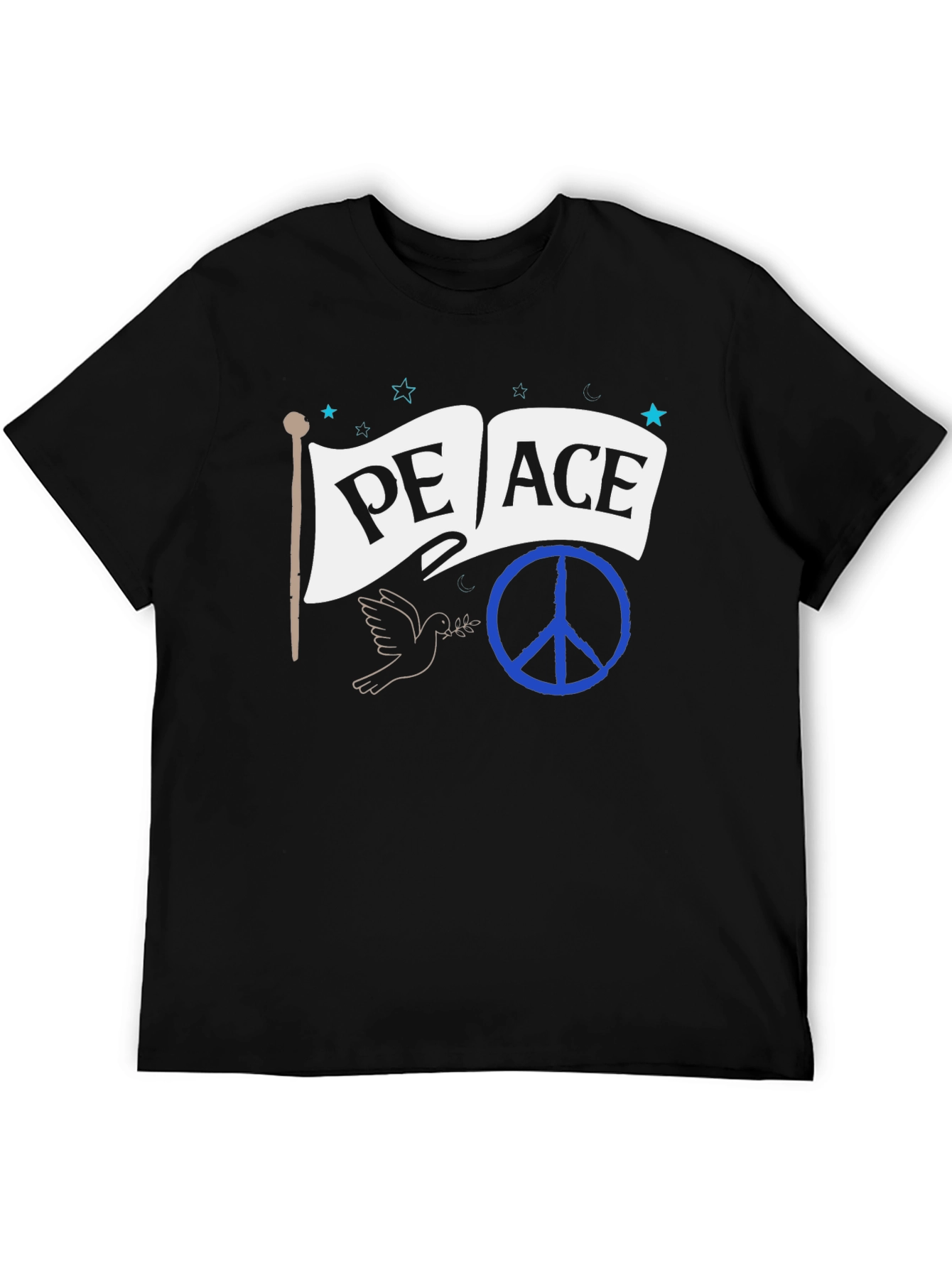 Peace Flag T-Shirt - Dove & Symbol Tee