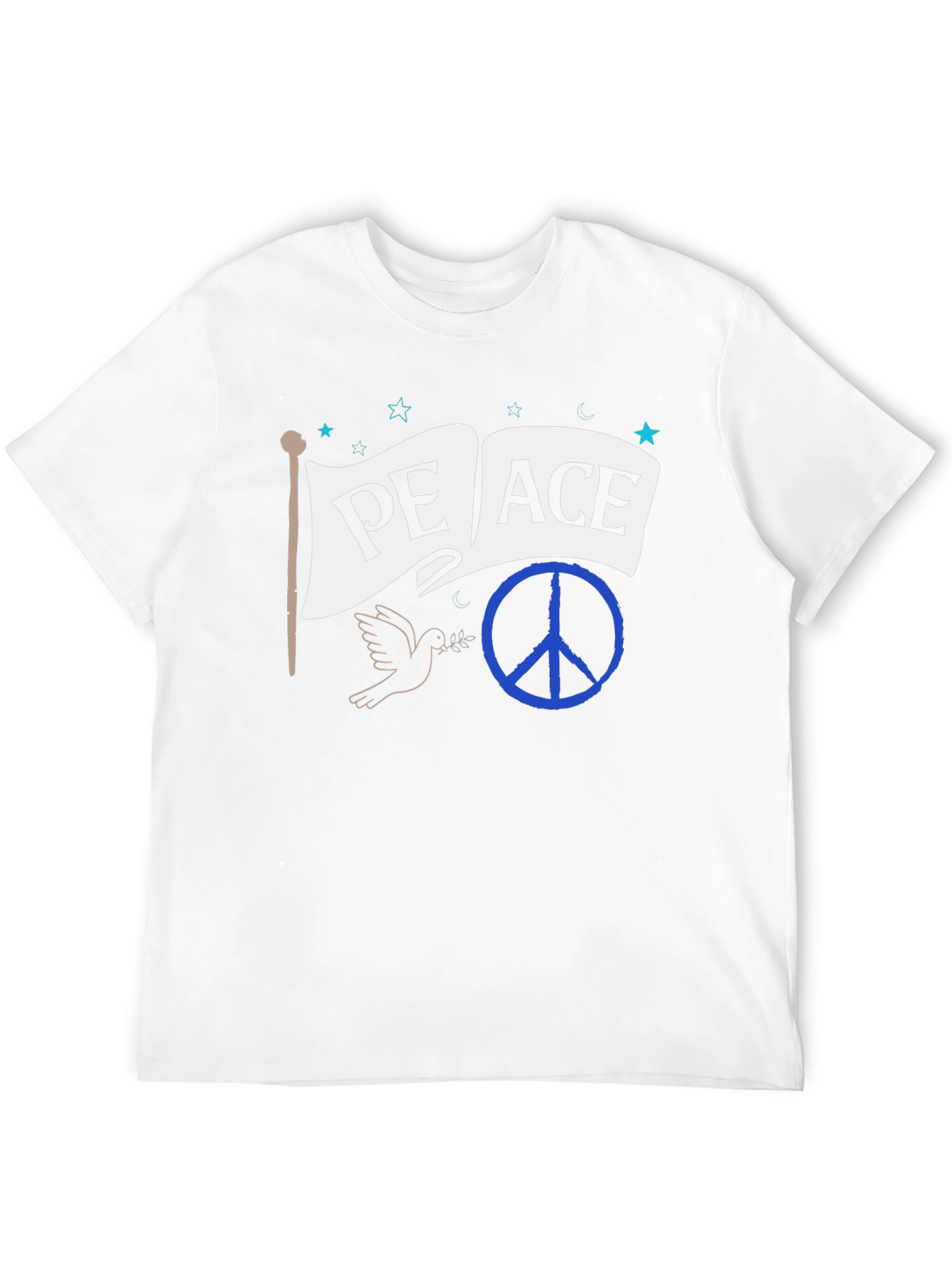 Peace Flag T-Shirt - Dove & Symbol Tee