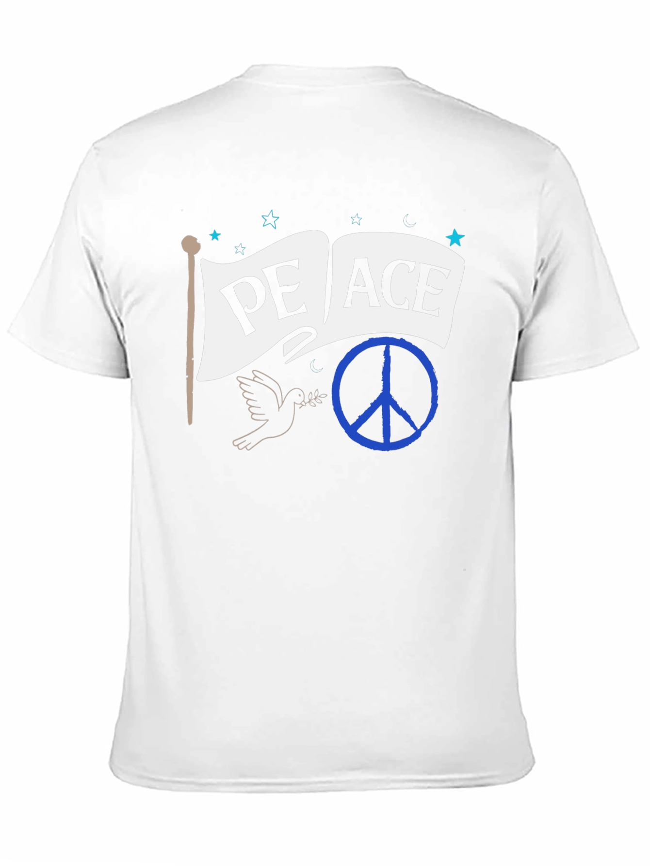 Peace Flag T-Shirt - Dove & Symbol Tee