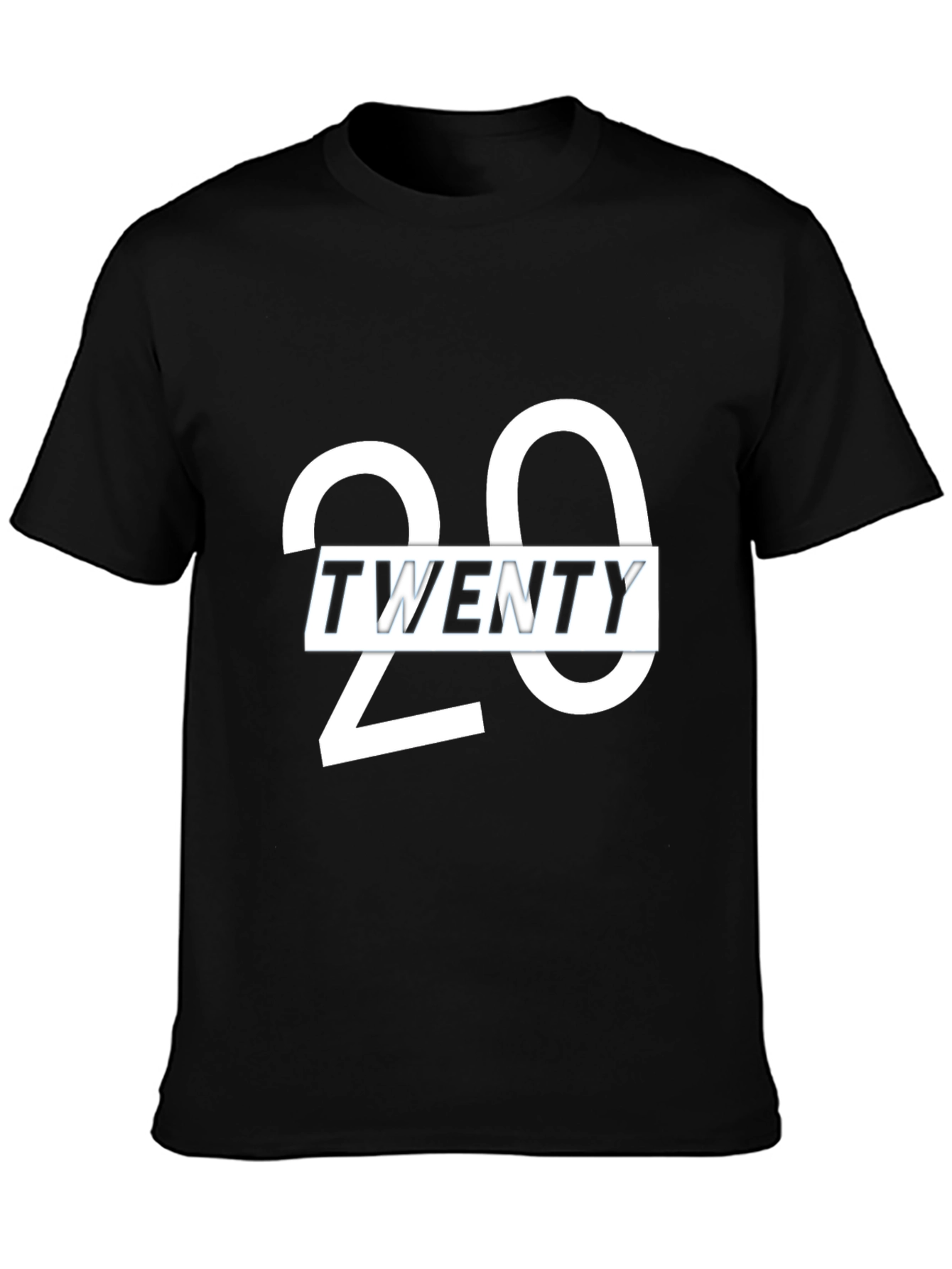 Stylish Twenty Graphic Print Crew Neck T-Shirt
