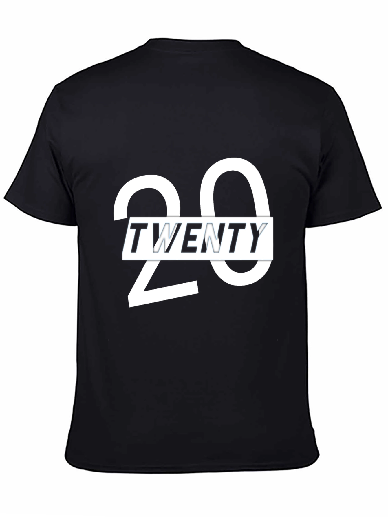 Stylish Twenty Graphic Print Crew Neck T-Shirt