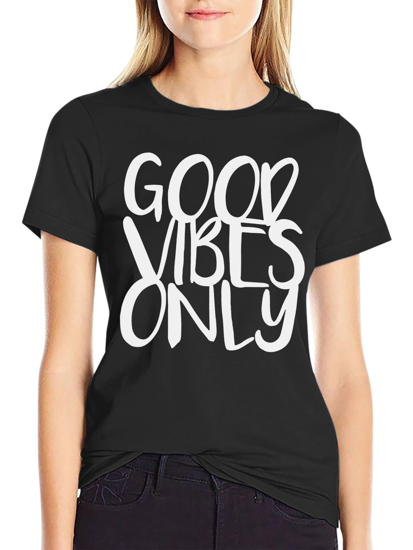 Good Vibes Only Black Graphic Tee