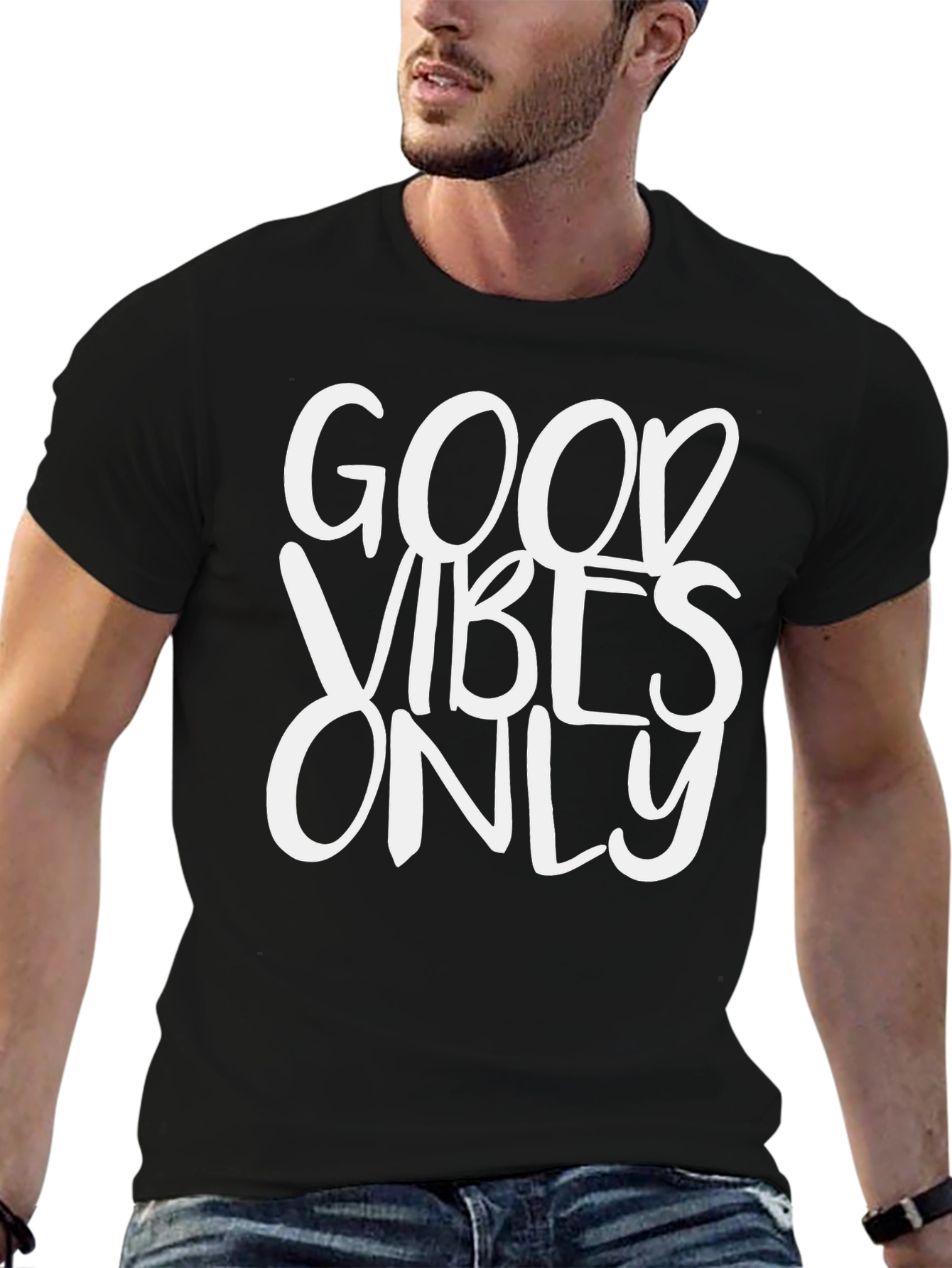 Good Vibes Only Black Graphic Tee