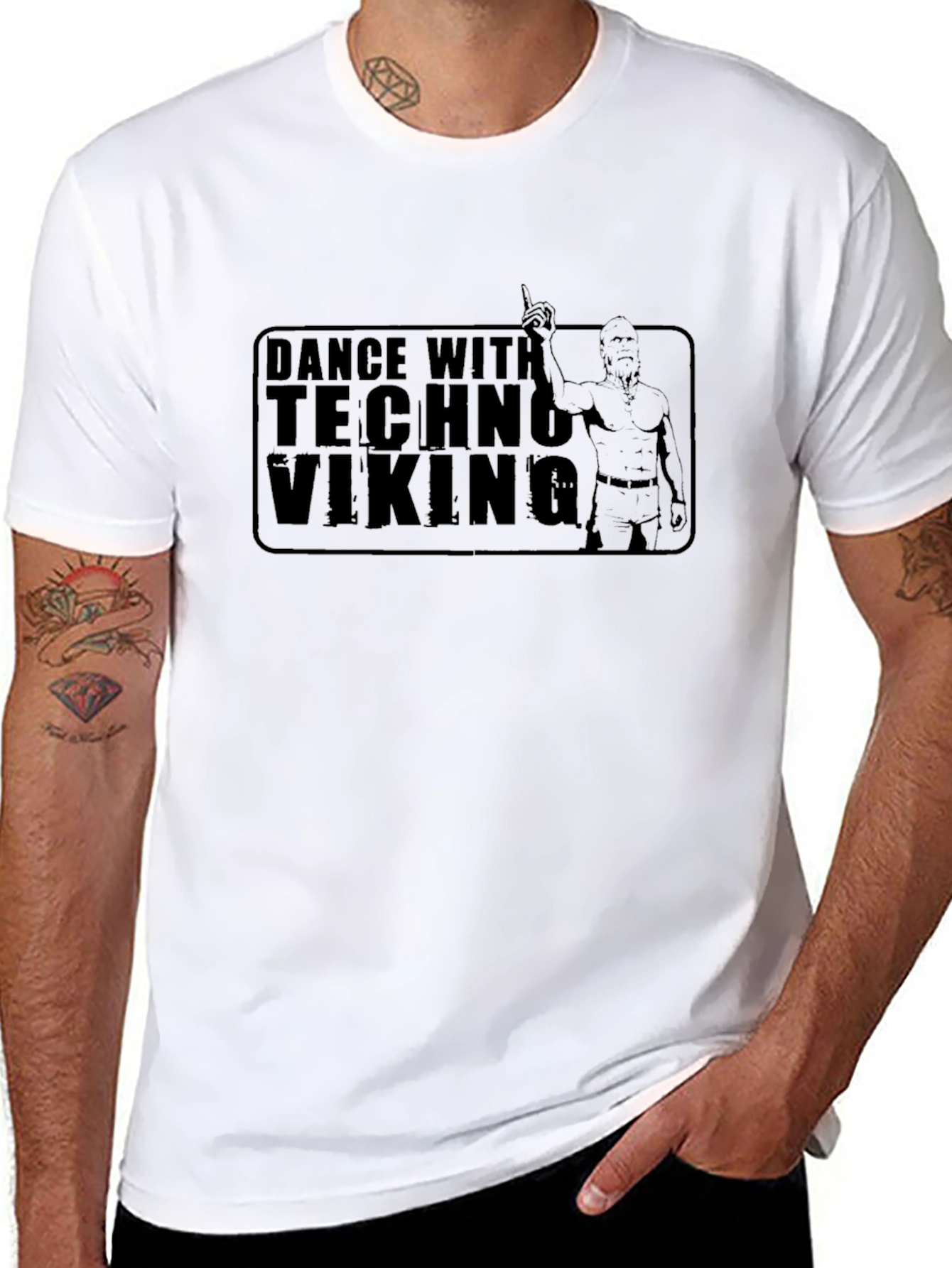 Dance with Techno Viking T-Shirt - Black