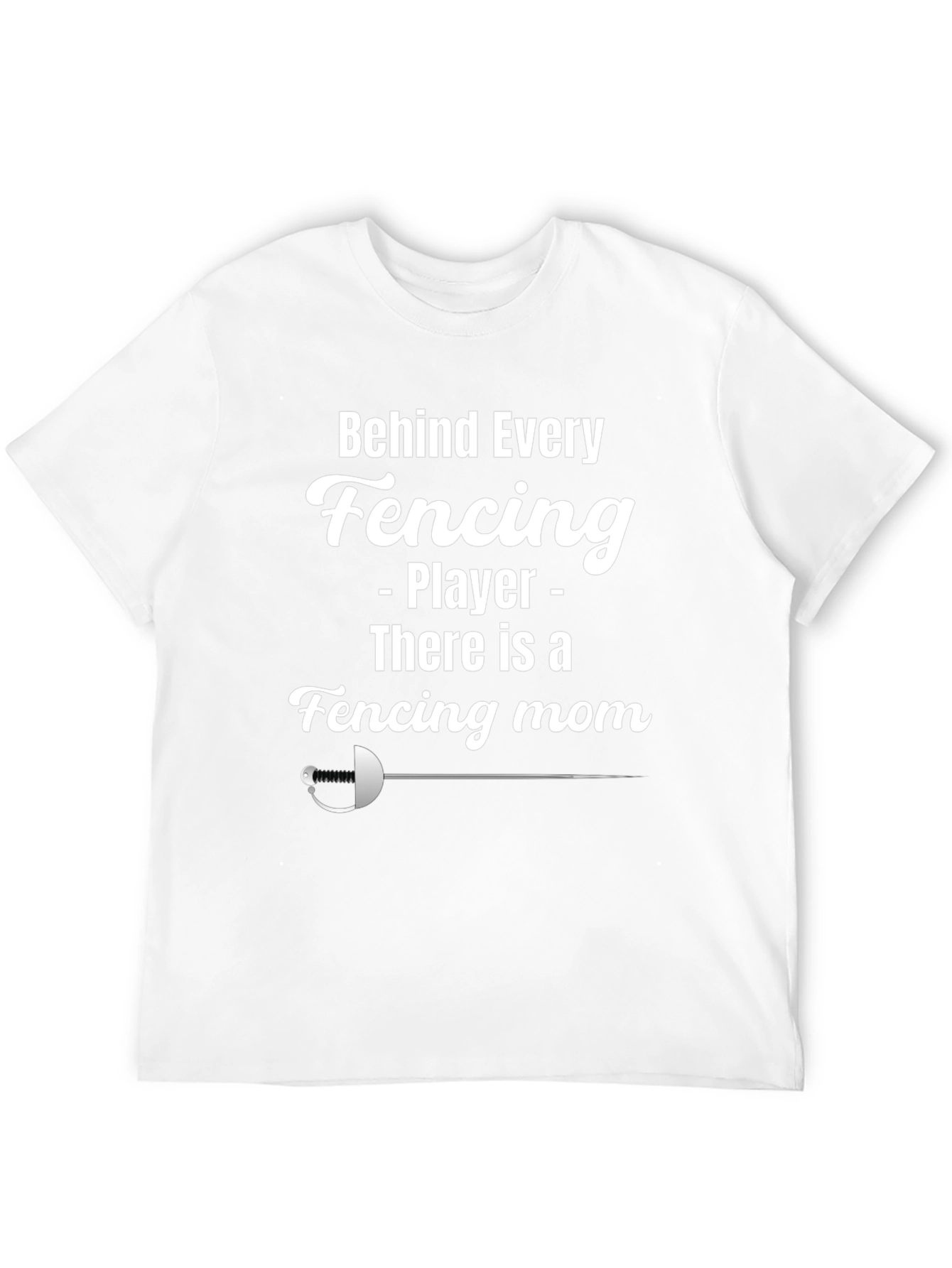 Fencing Mom T-Shirt - Black Graphic Tee