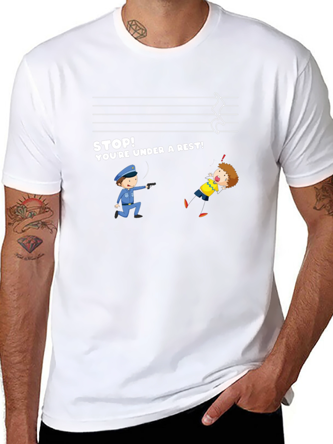 Funny Music Rest T-Shirt - Under a Rest