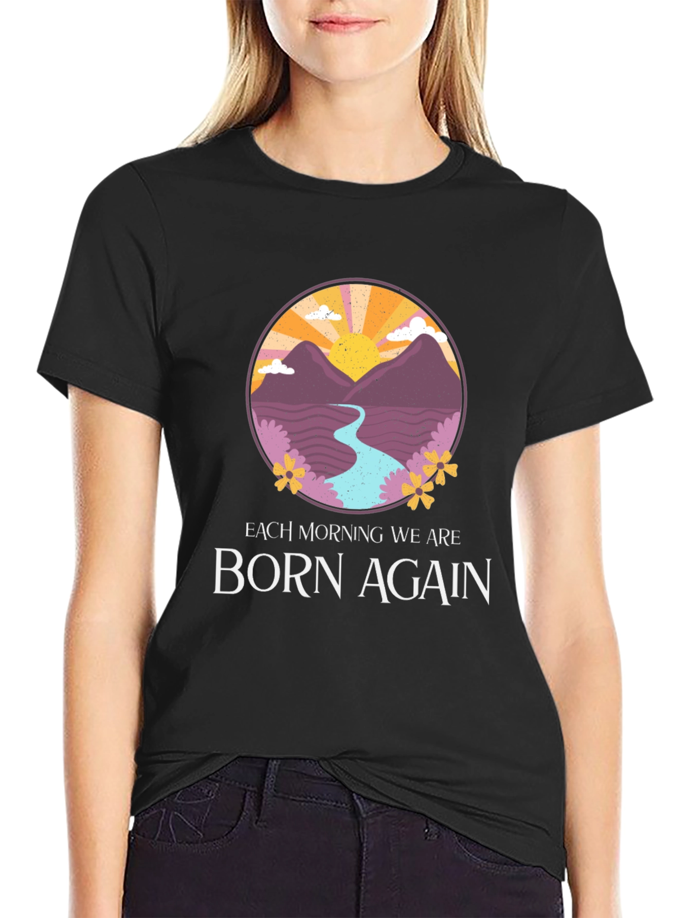 Born Again Mountain River Graphic Tee