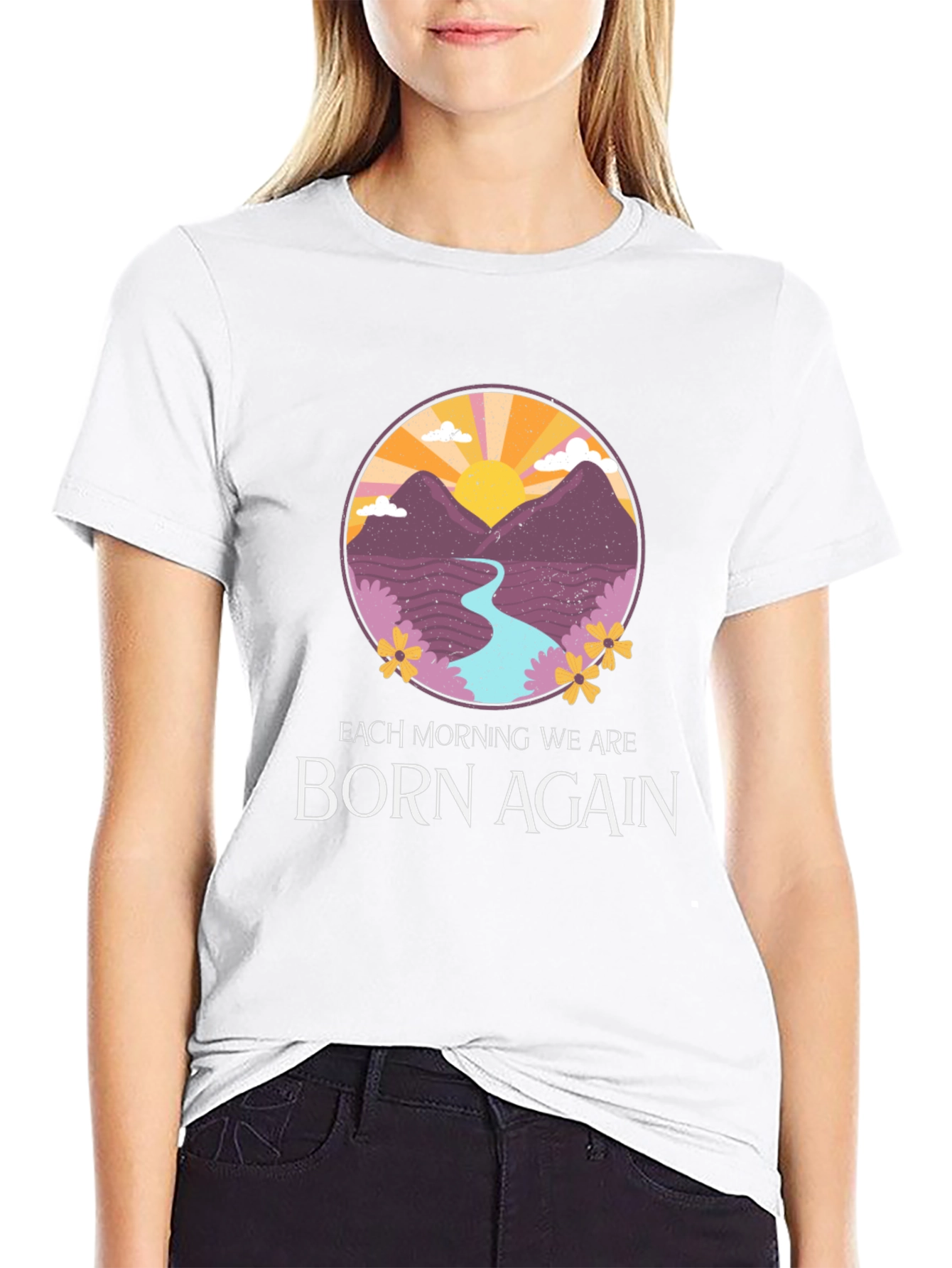 Born Again Mountain River Graphic Tee